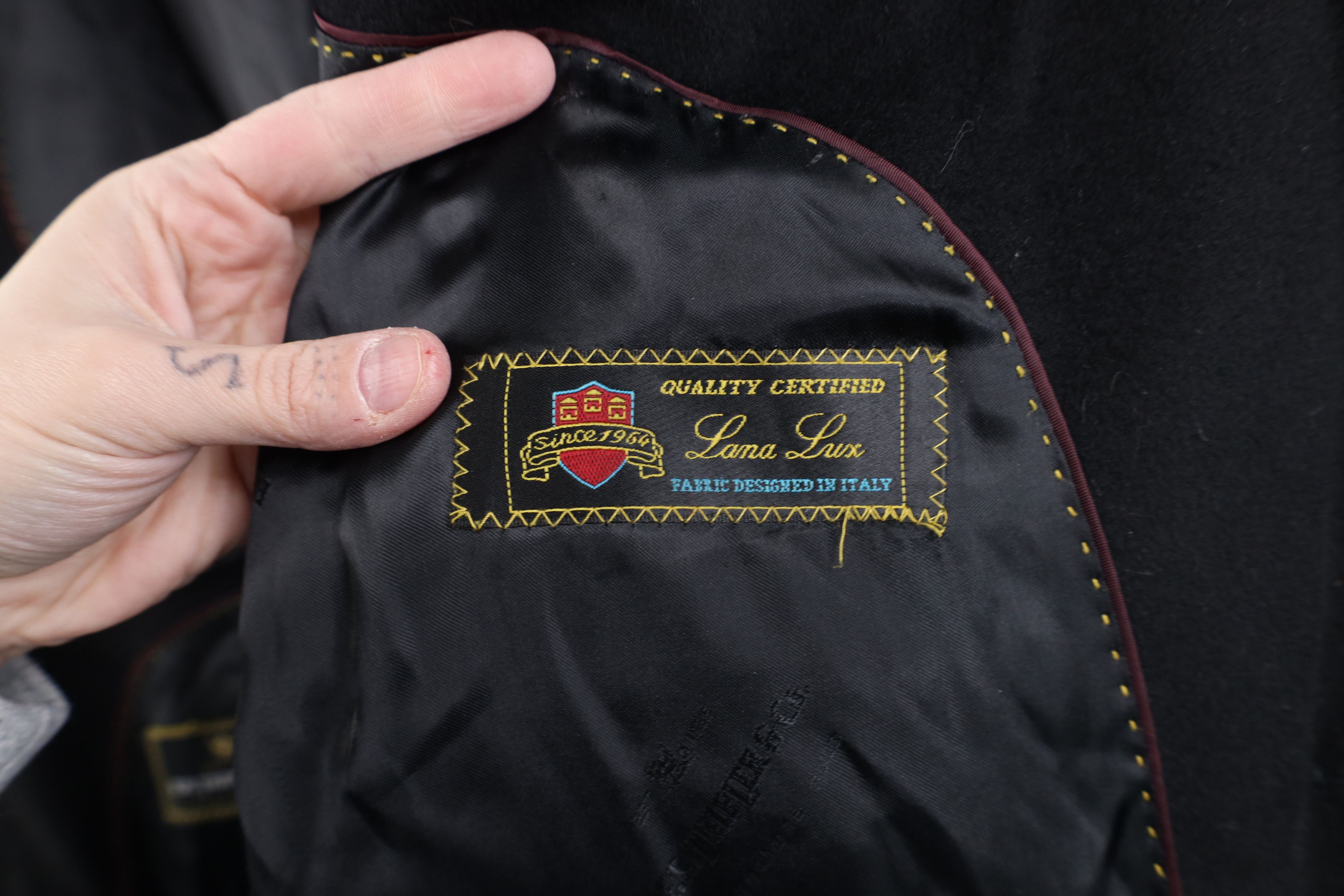 Vintage Vintage Streetwear Cashmere Button Overcoat Jacket Black Size US XXL / EU 58 / 5 - 12 Thumbnail