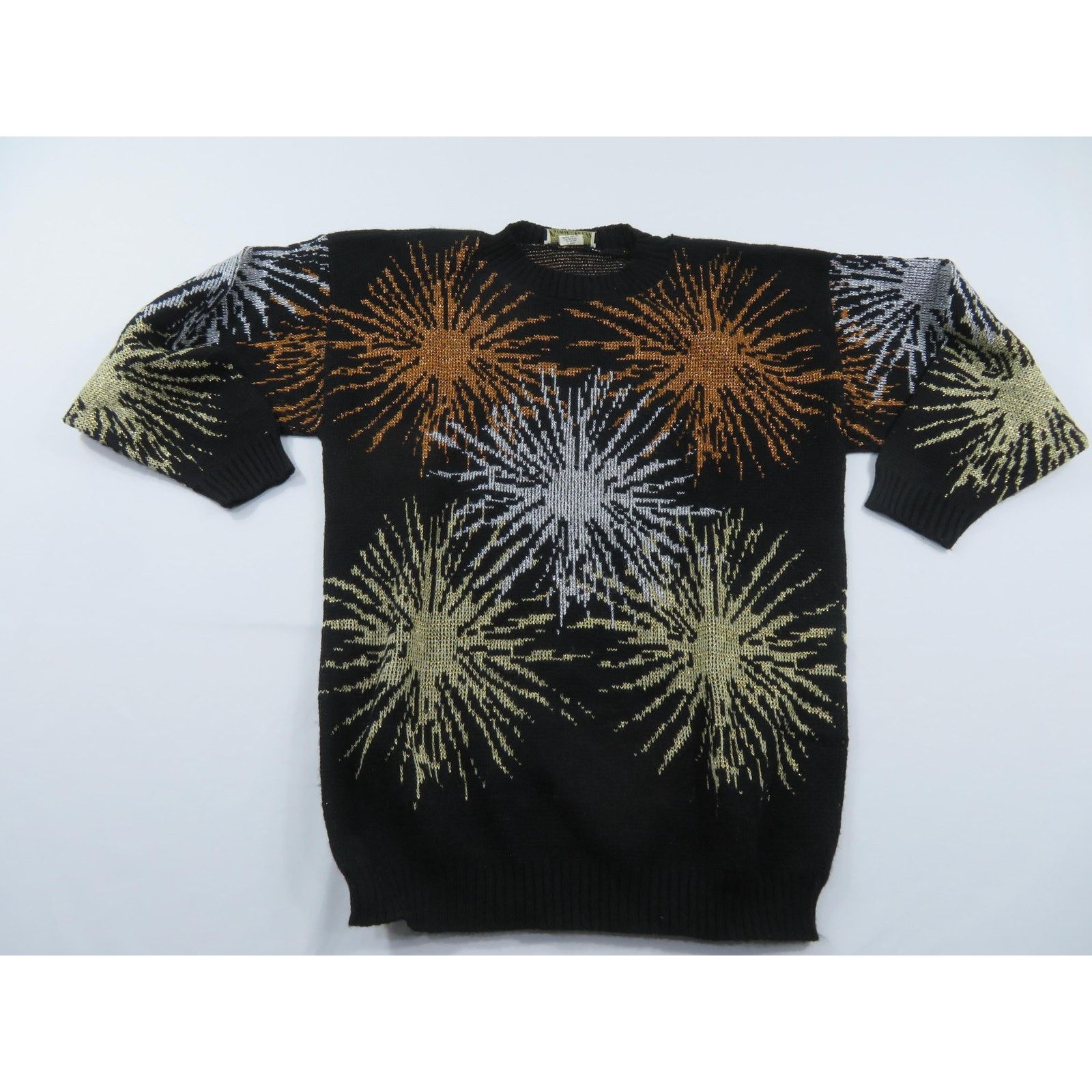 Other Sparkly Starburst Sweater: Dana Scott Black, Sz M, 1980s Size M / US 6-8 / IT 42-44 - 1 Thumbnail