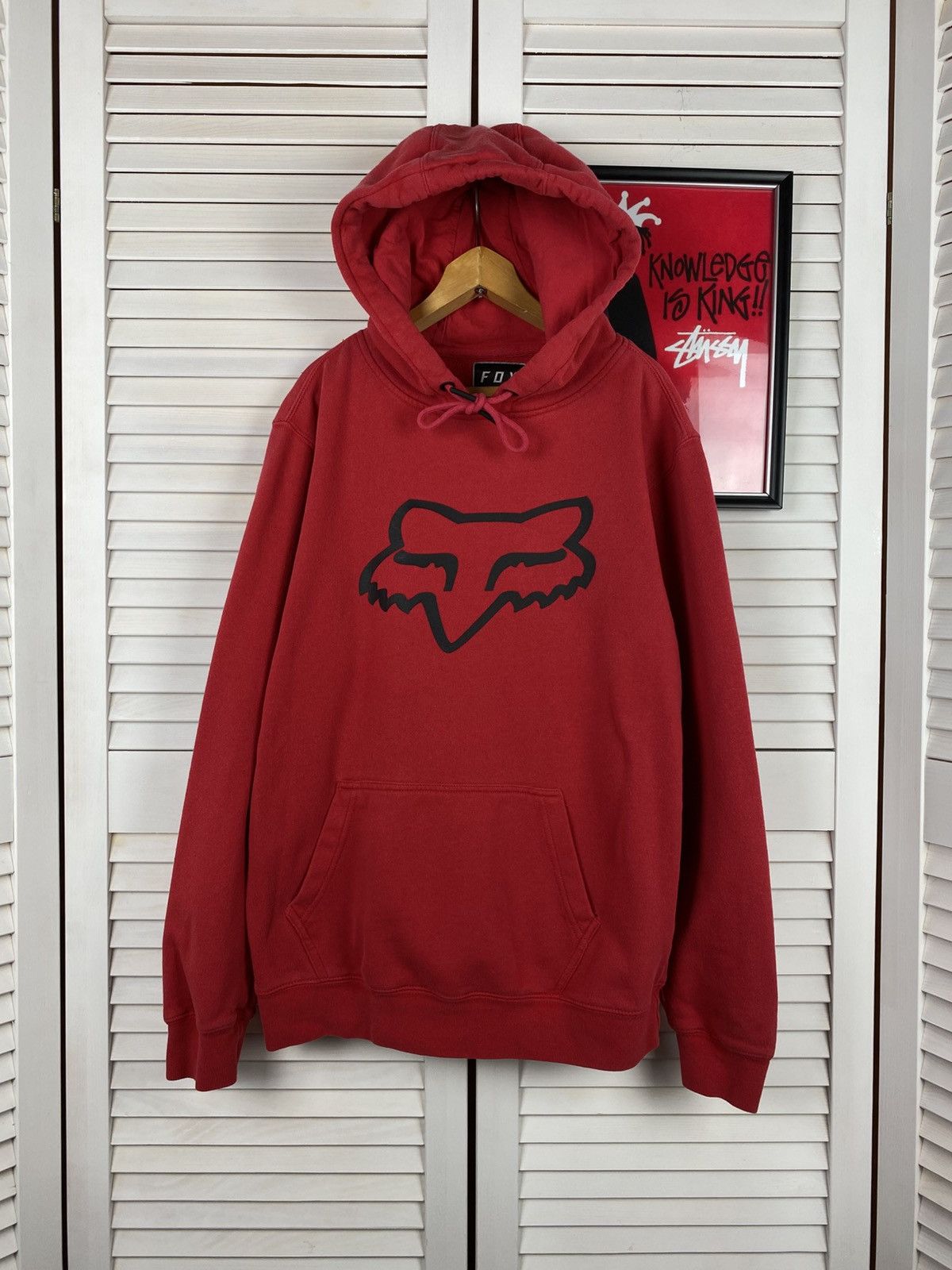 Fox Racing Vintage Hoodie Fox Racing Red Graphic Big Print F1 Formula Size US M / EU 48-50 / 2 - 1 Thumbnail