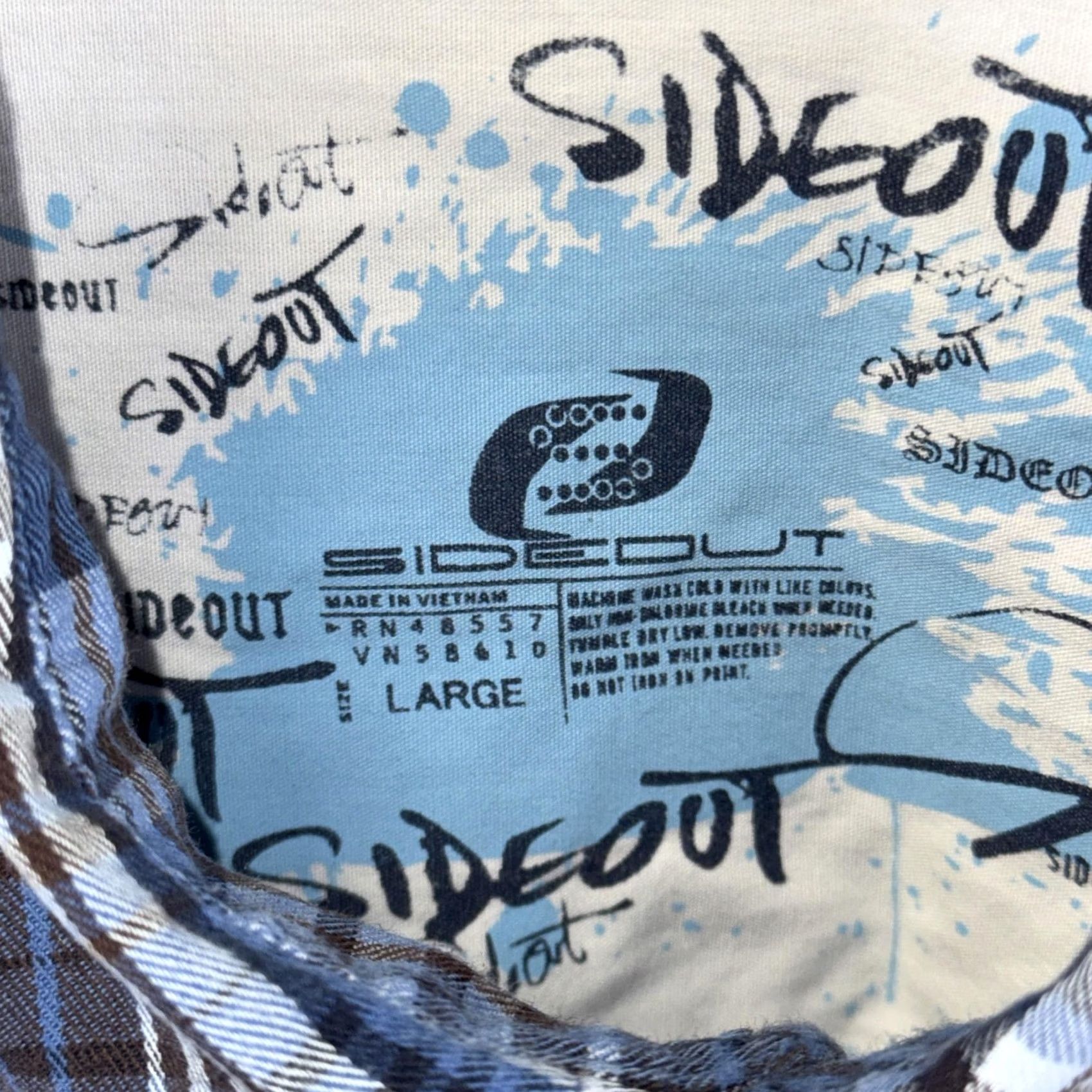 Sideout Sideout Shirt Mens Large Blue Navy Pink Plaid Button Down Long Sleeve Casual Size US L / EU 52-54 / 3 - 4 Thumbnail