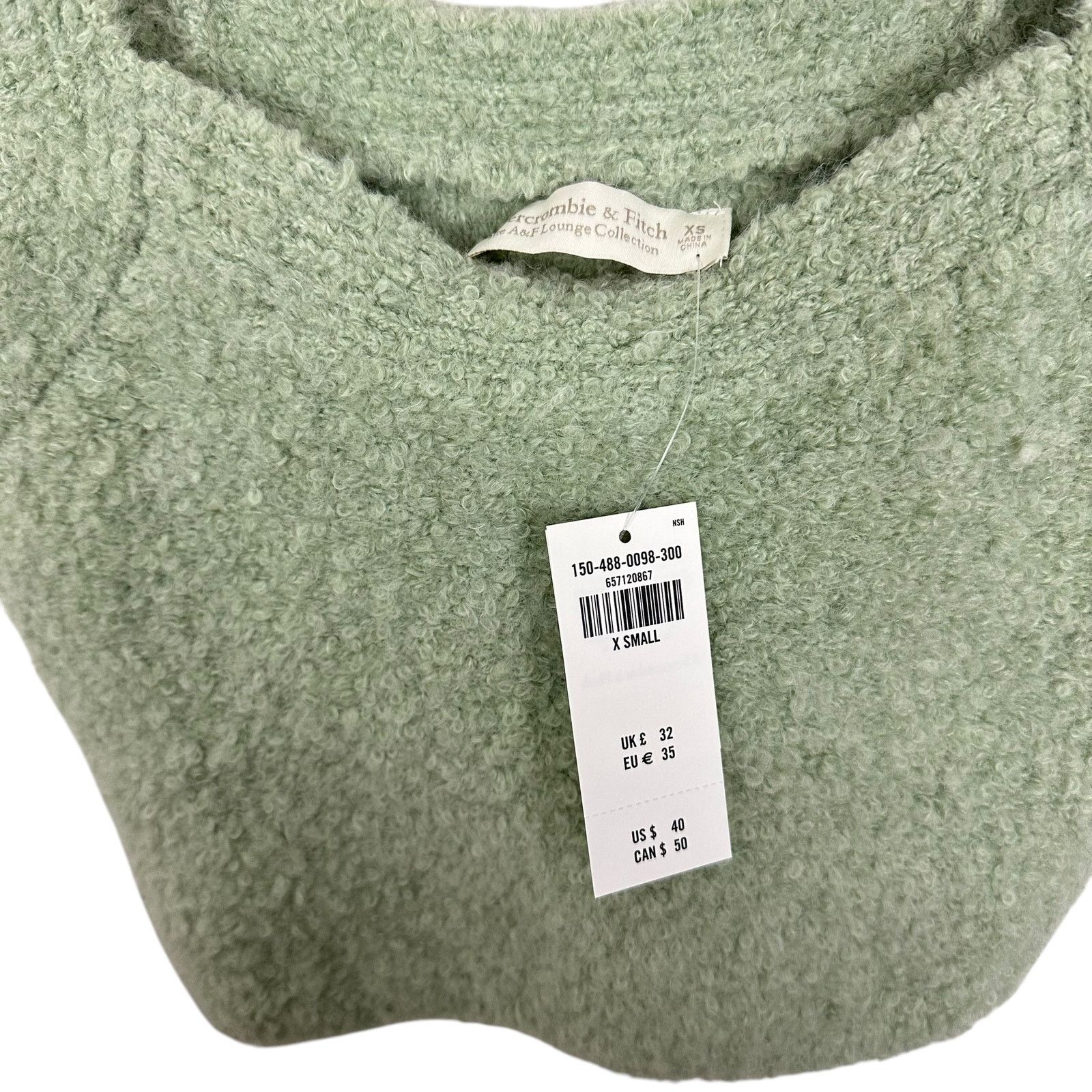 Abercrombie & Fitch NWT Abercrombie & Fitch Lounge Collection Green Crop Top XS Size XS / US 0-2 / IT 36-38 - 6 Thumbnail