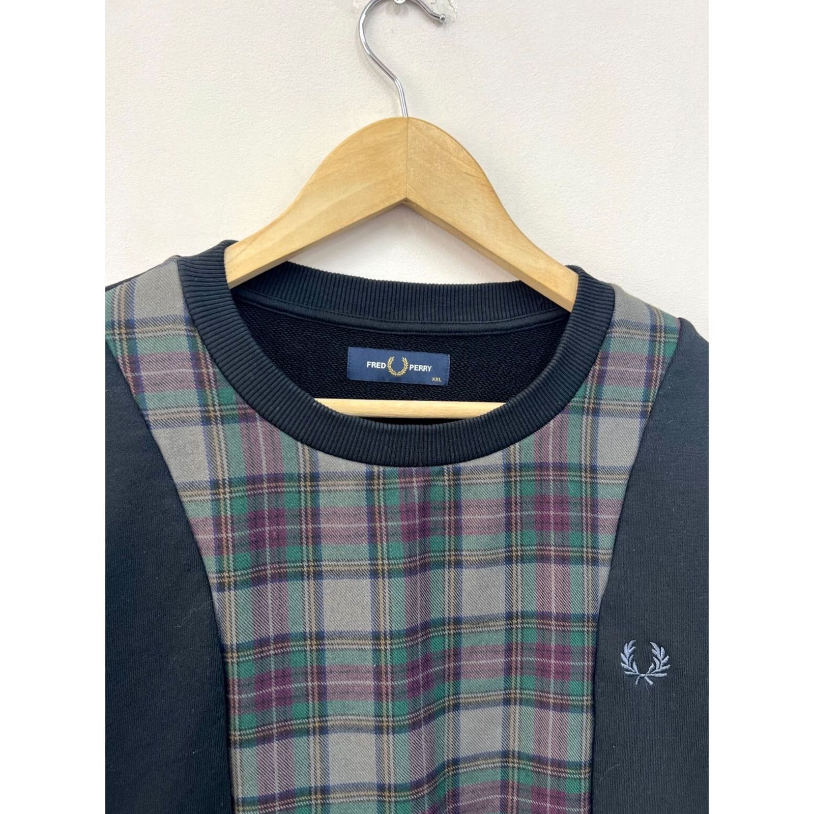 Fred Perry Fred Perry Sweatshirt Bedford Black Tartan Check Crew Neck Pullover Mens 2XL Long Sleeve Cotton Polyester Logo Size US XXL / EU 58 / 5 - 4 Thumbnail