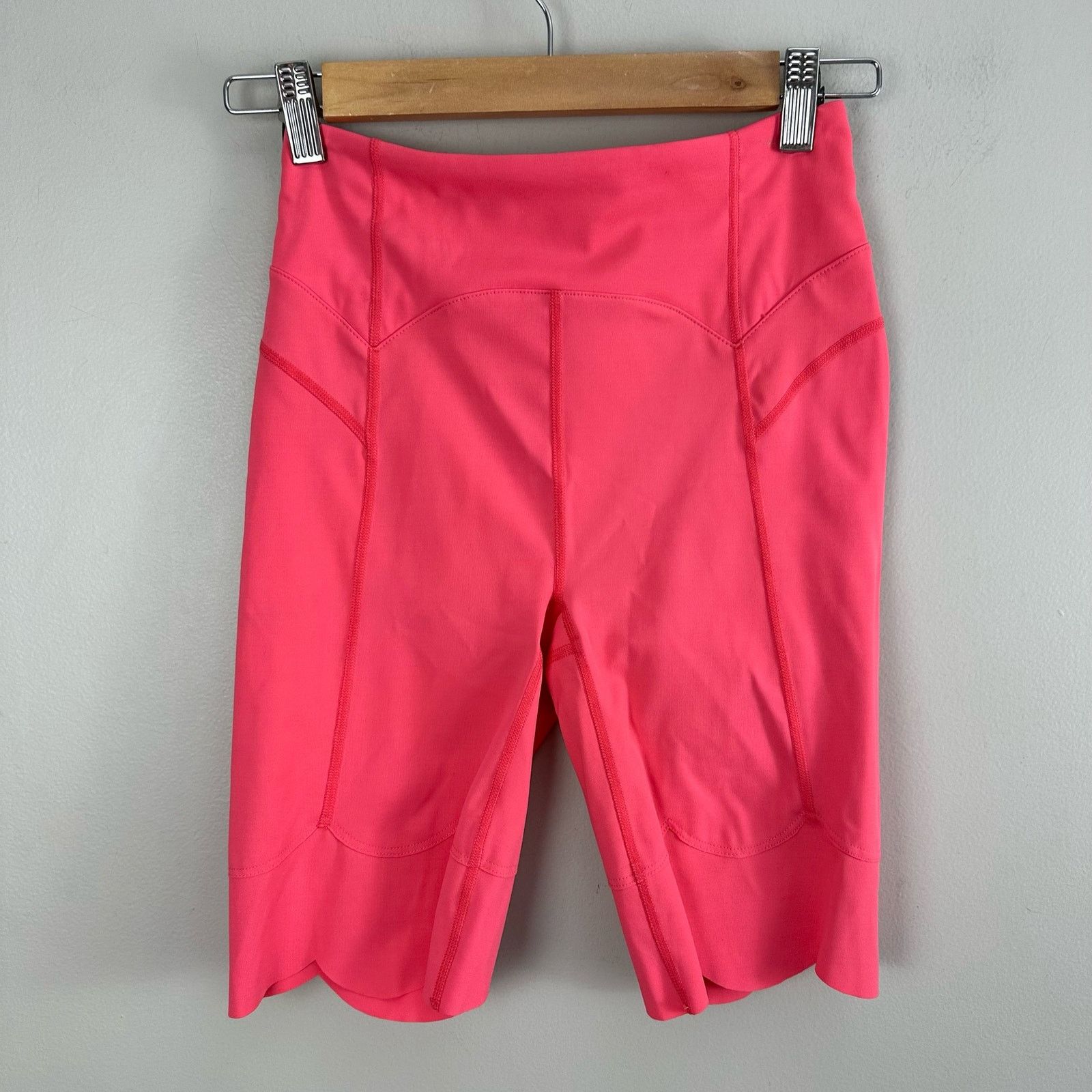 Free People Free People Pink Petal Pusher Scalloped Biker Bike Shorts XS Size 24" / US 00 / IT 34 - 2 Thumbnail