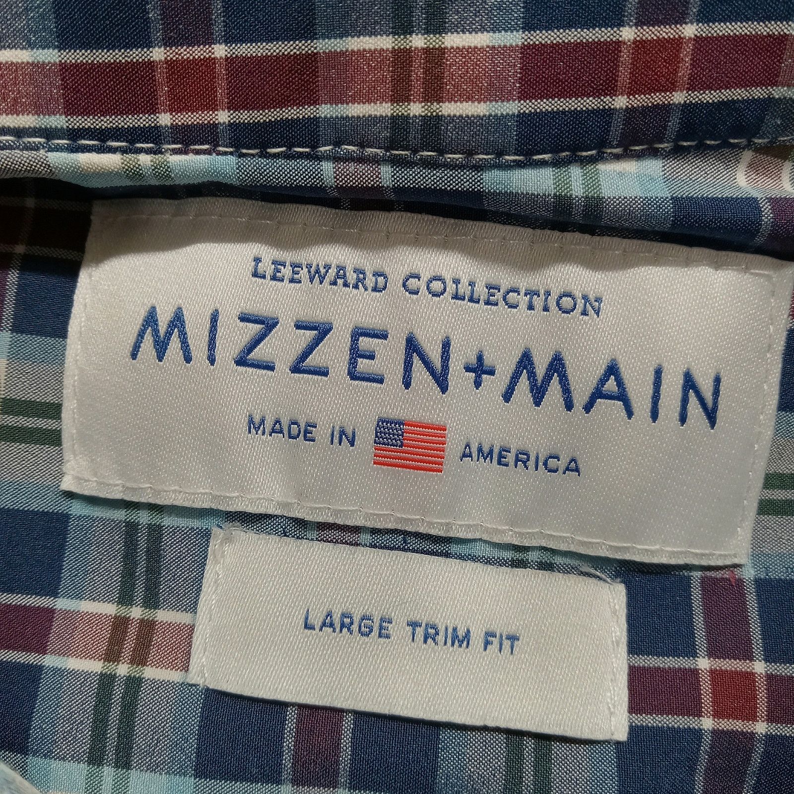 Mizzen+Main Mizzen+Main Shirt L Leeward Men's Trim Fit Red Plaid Size US L / EU 52-54 / 3 - 4 Thumbnail