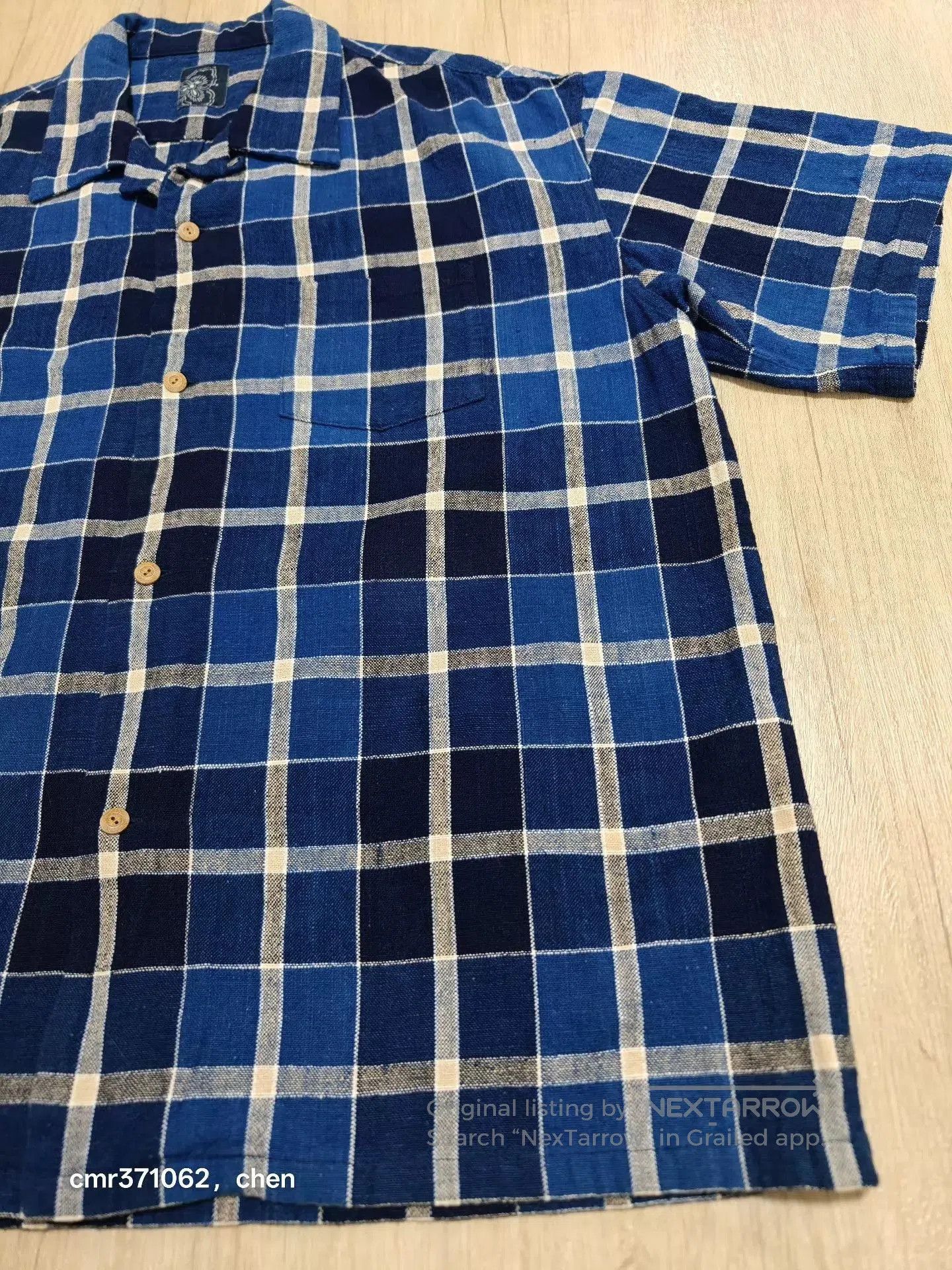 Visvim Blue Check Short Sleeve Button. Size US XL / EU 56 / 4 - 3 Thumbnail