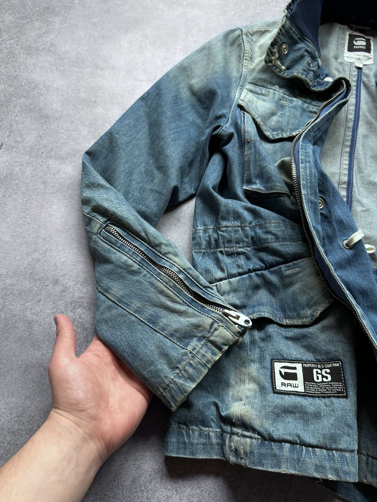 G-Star G Star Raw Denim Biker cargo jacket mens Size US M / EU 48-50 / 2 - 5 Thumbnail
