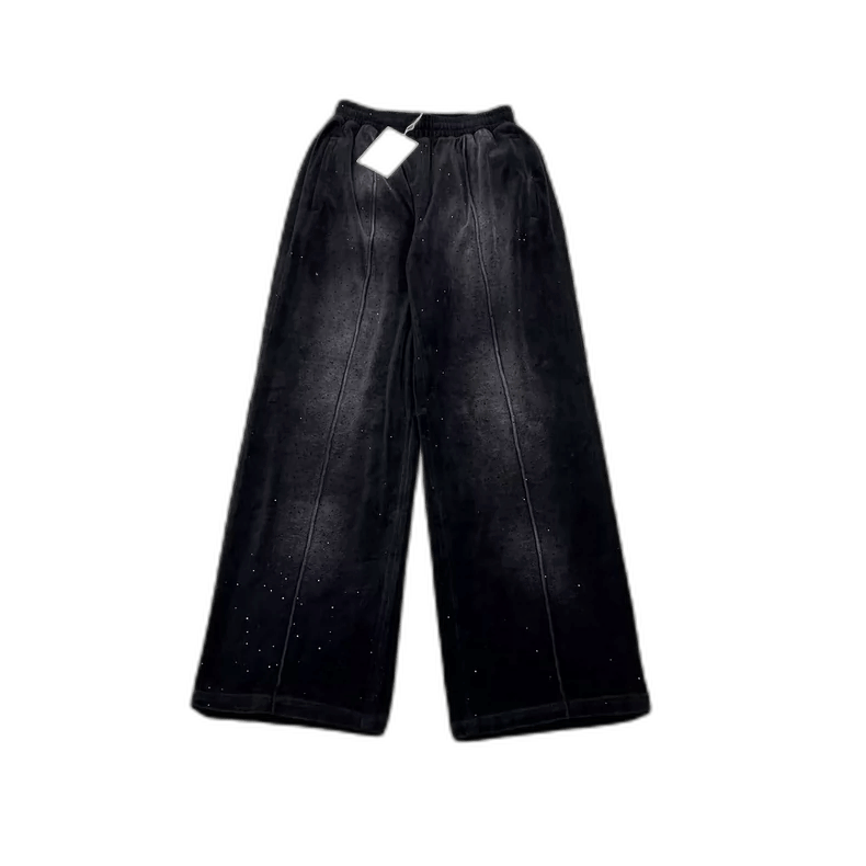 Alexander Wang AlexanderWang black velvet wide-leg pants- Size 24" / US 00 / IT 34 - 1 Thumbnail
