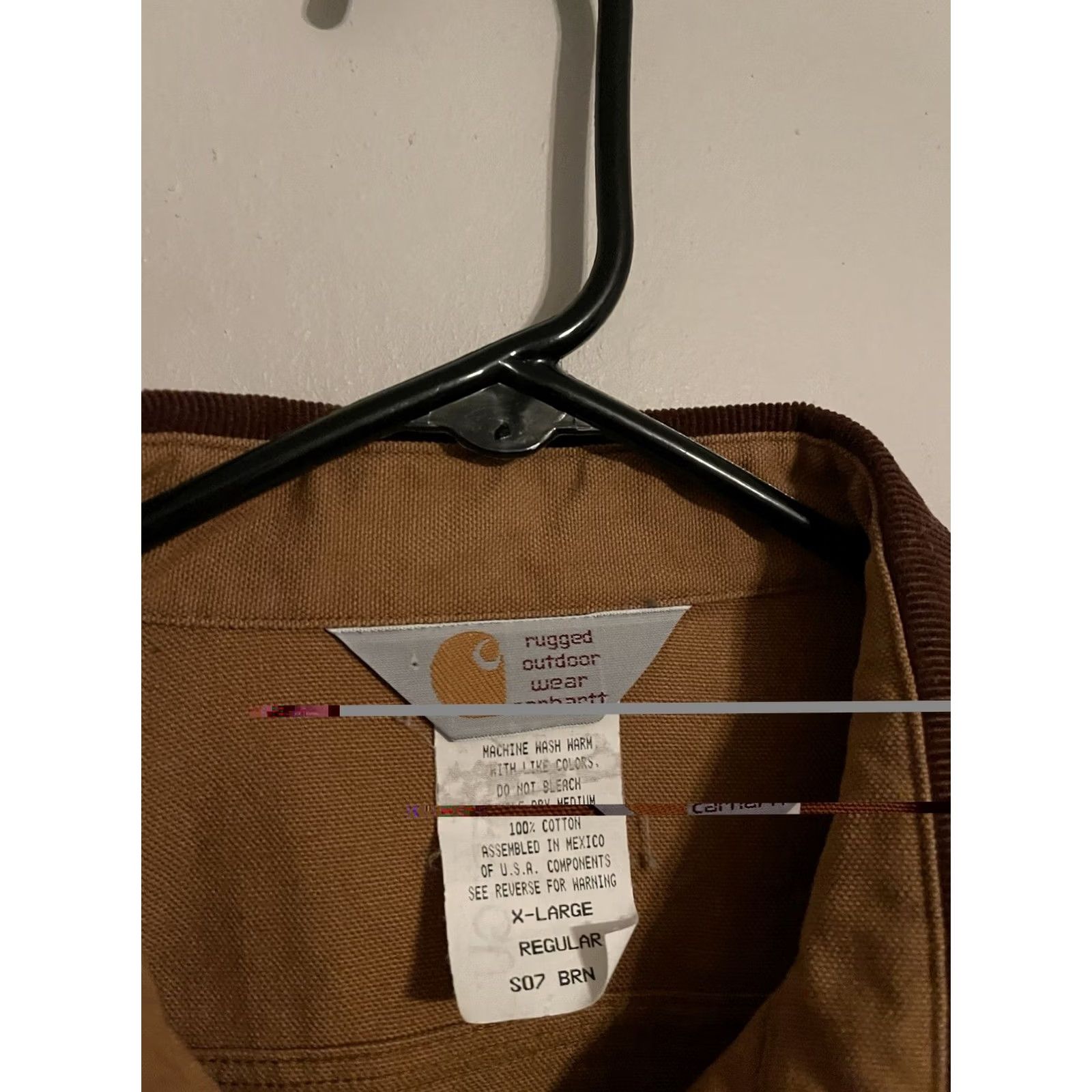 Carhartt VINTAGE Carhartt Brown Duck Canvas Workwear Corduroy Collar L/S Shirt - Men's XLarge Size US XL / EU 56 / 4 - 4 Thumbnail