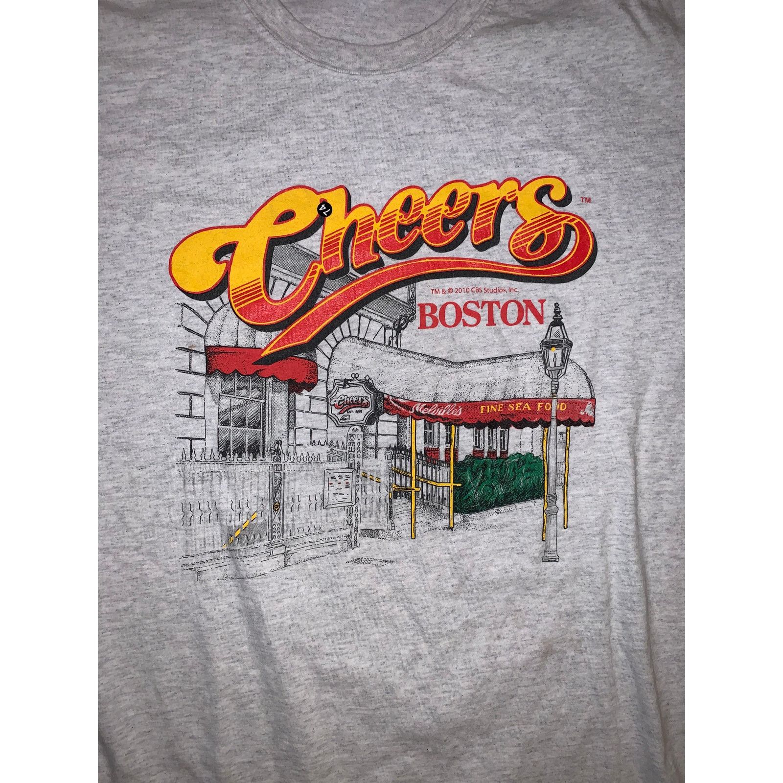 Gildan Cheers Boston T-Shirt Large Gray Bar CBS Sitcom Tee Gildan Size US L / EU 52-54 / 3 - 4 Thumbnail