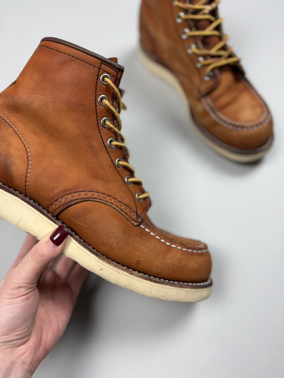 Red Wing Red Wing Shoes Vintage Leather Moc Toe Boots Size US 8.5 Size US 8.5 / EU 41-42 - 9 Thumbnail