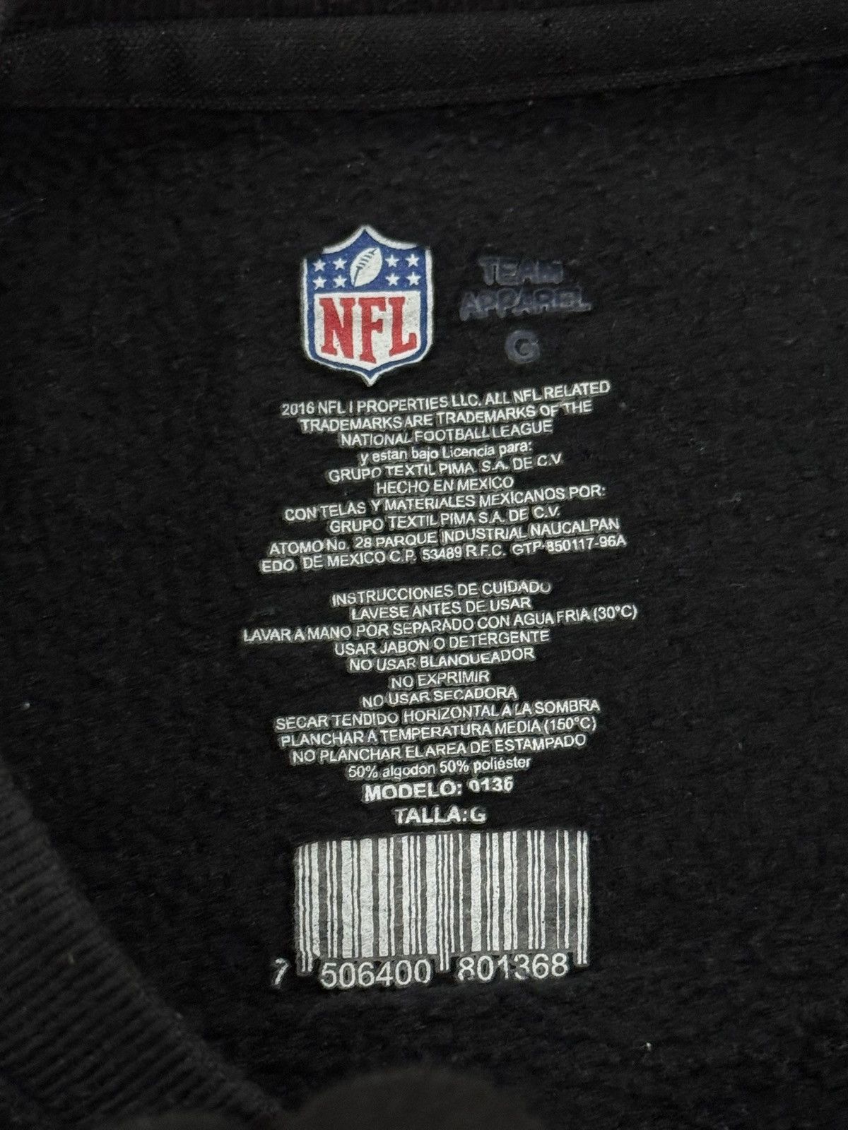 NFL NFL team Apparel Raiders black crew neck sweatshirt Size US L / EU 52-54 / 3 - 3 Thumbnail