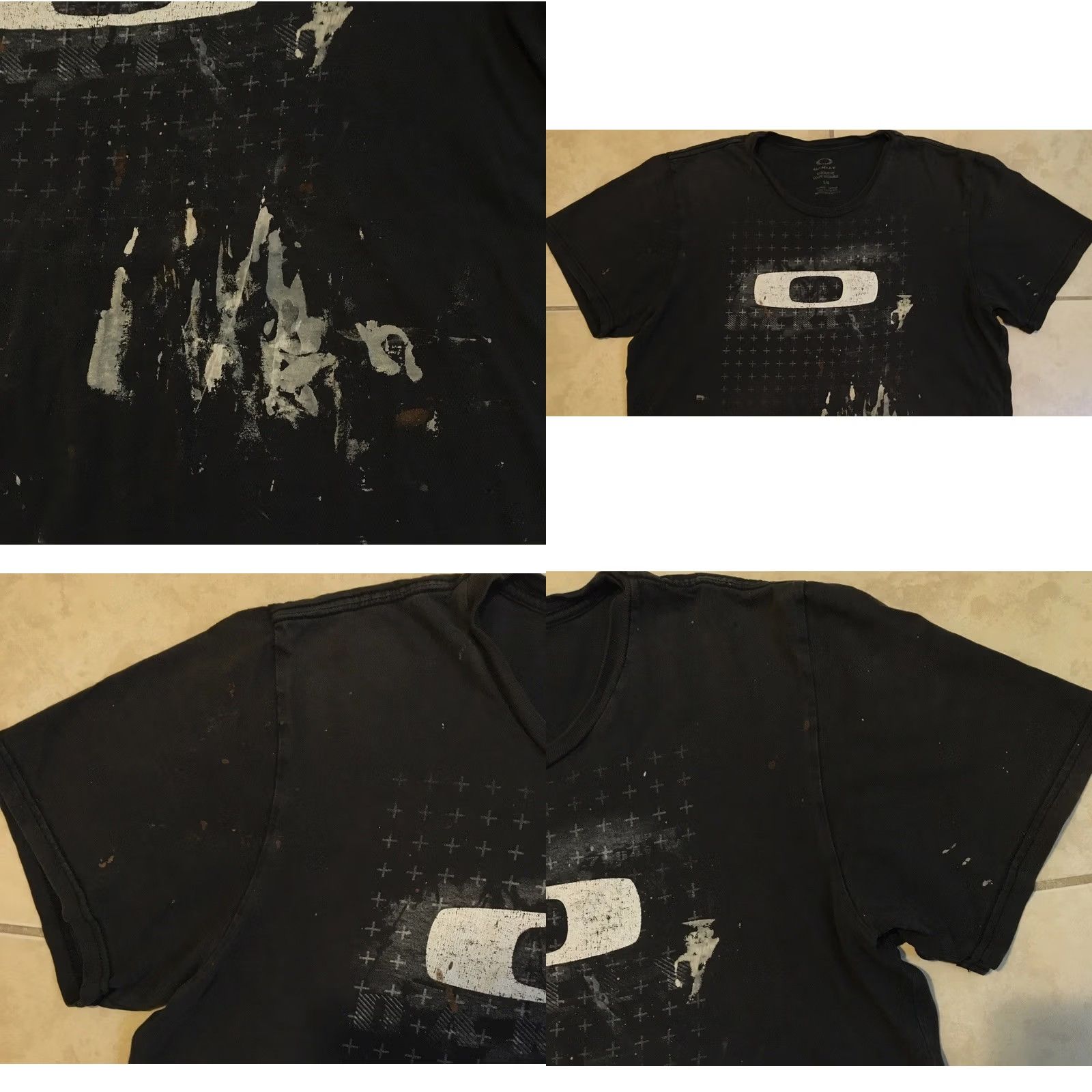Oakley Vtg Oakley T-Shirt Men L Black Thrashed Distressed Grunge 90s Y2K Cyber Skate Rock Punk Vaporwave Gorpcore Fitness Styles Size US L / EU 52-54 / 3 - 8 Thumbnail