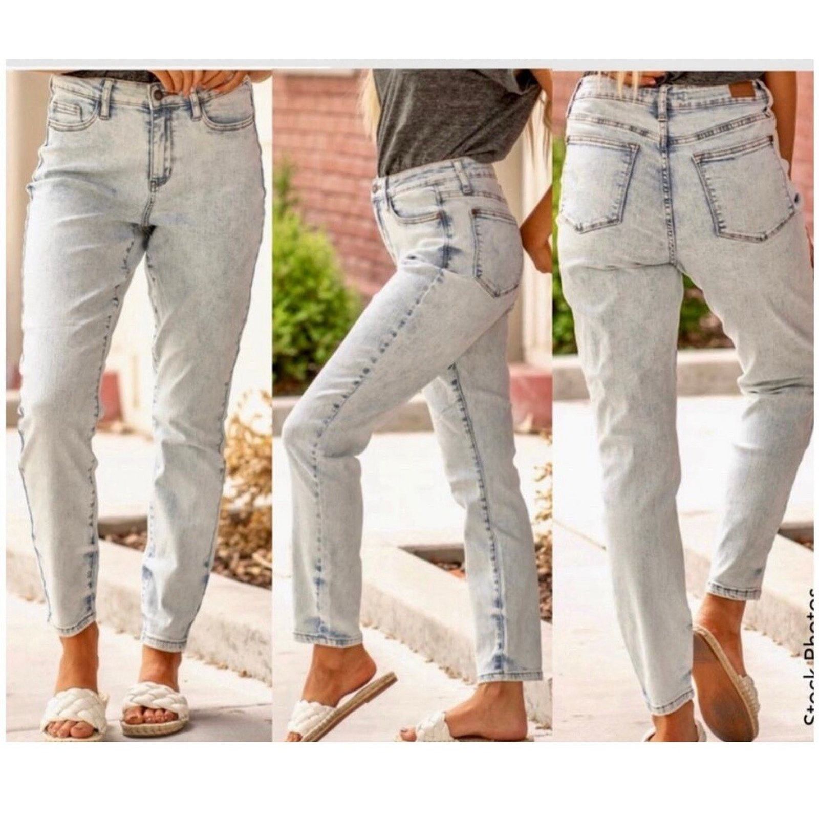 Judy Blue Judy Blue Jeans Women 18W Acid Wash Slim Fit High Waist NWT Size 33" - 1 Thumbnail