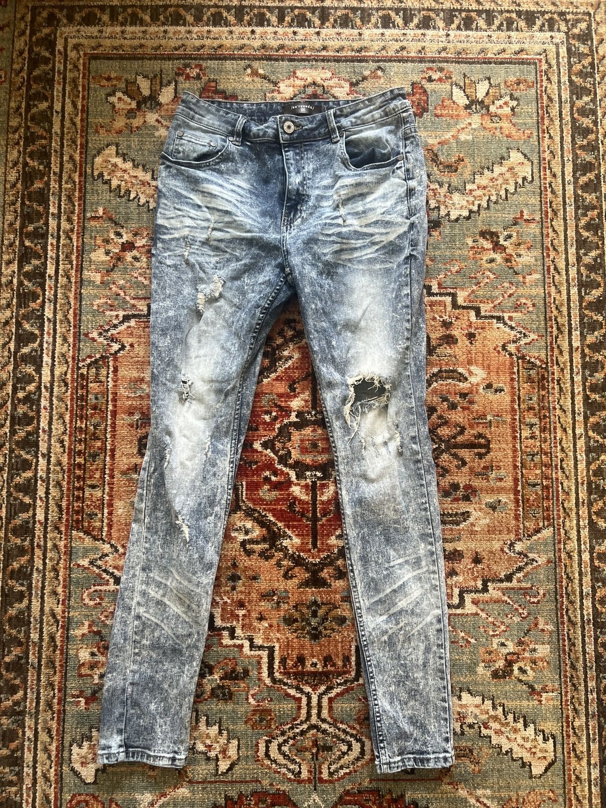 SERENEDE Serenede Blue Ripped Jeans Size US 34 / EU 50 - 1 Thumbnail