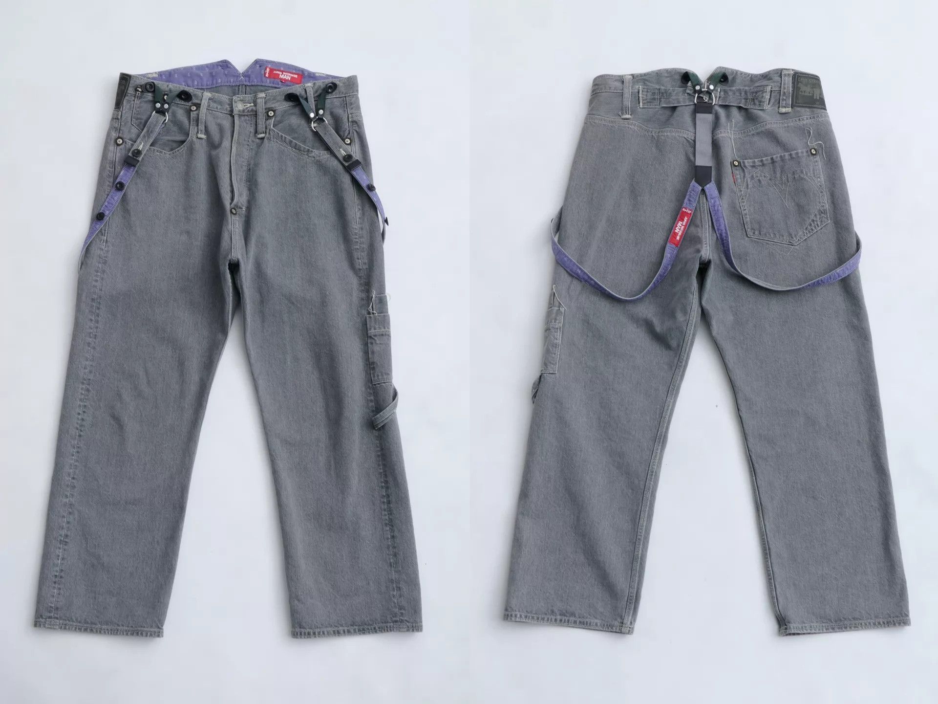 Junya Watanabe Junya Watanabe x Levi's Cement Gray Suspender Jeans XL Size US 36 / EU 52 - 7 Thumbnail