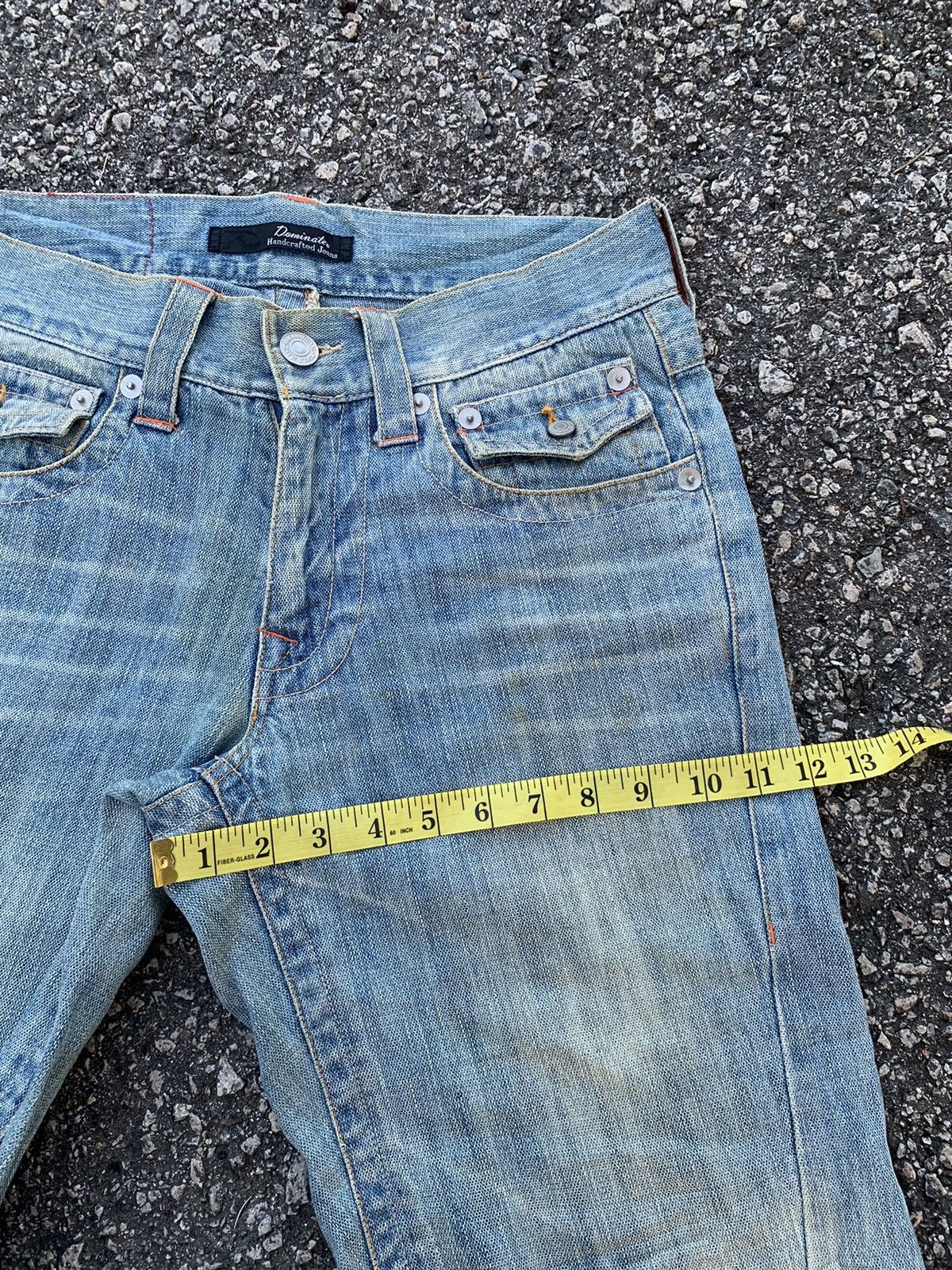 Tornado Mart FLARE💥 DOMINATE HANDCRAFTED JEANS PUNK STYLE DENIM☠️🎌 Size US 33 - 20 Thumbnail