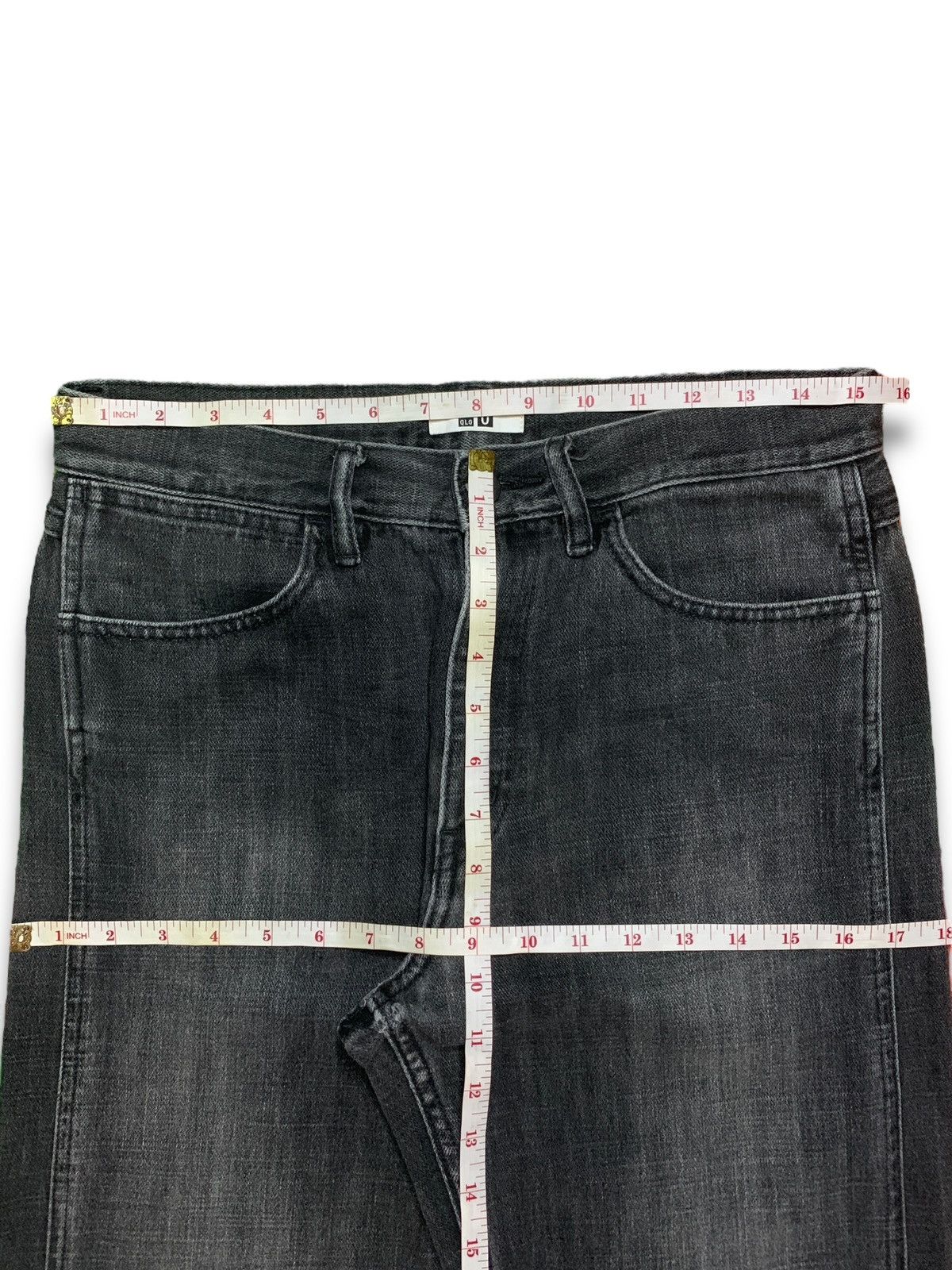 Lemaire × Uniqlo Vintage Uniqlo U Lemaire Black Faded Distressed Jeans 31x29 Size US 31 - 10 Thumbnail