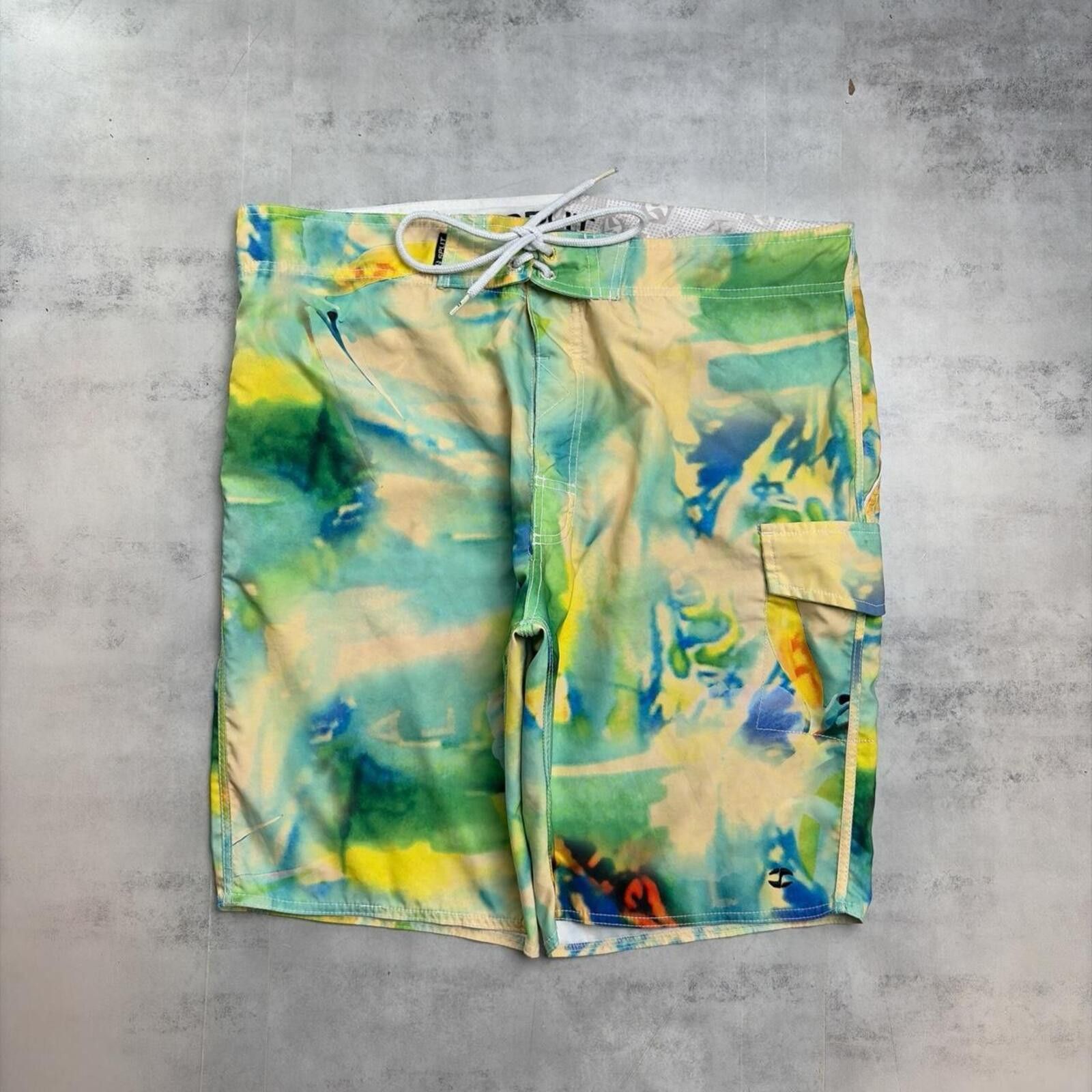 Billabong Y2K Split Surf Grunge Baggy Board Shorts Size US 36 / EU 52 - 1 Thumbnail