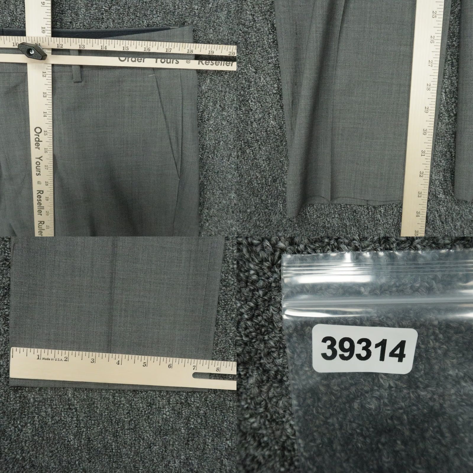 Bonobos Bonobos Pants Mens 35x34 Gray Slim Straight Wool Chino Pocket 34 Inseam Size US 35 - 8 Thumbnail