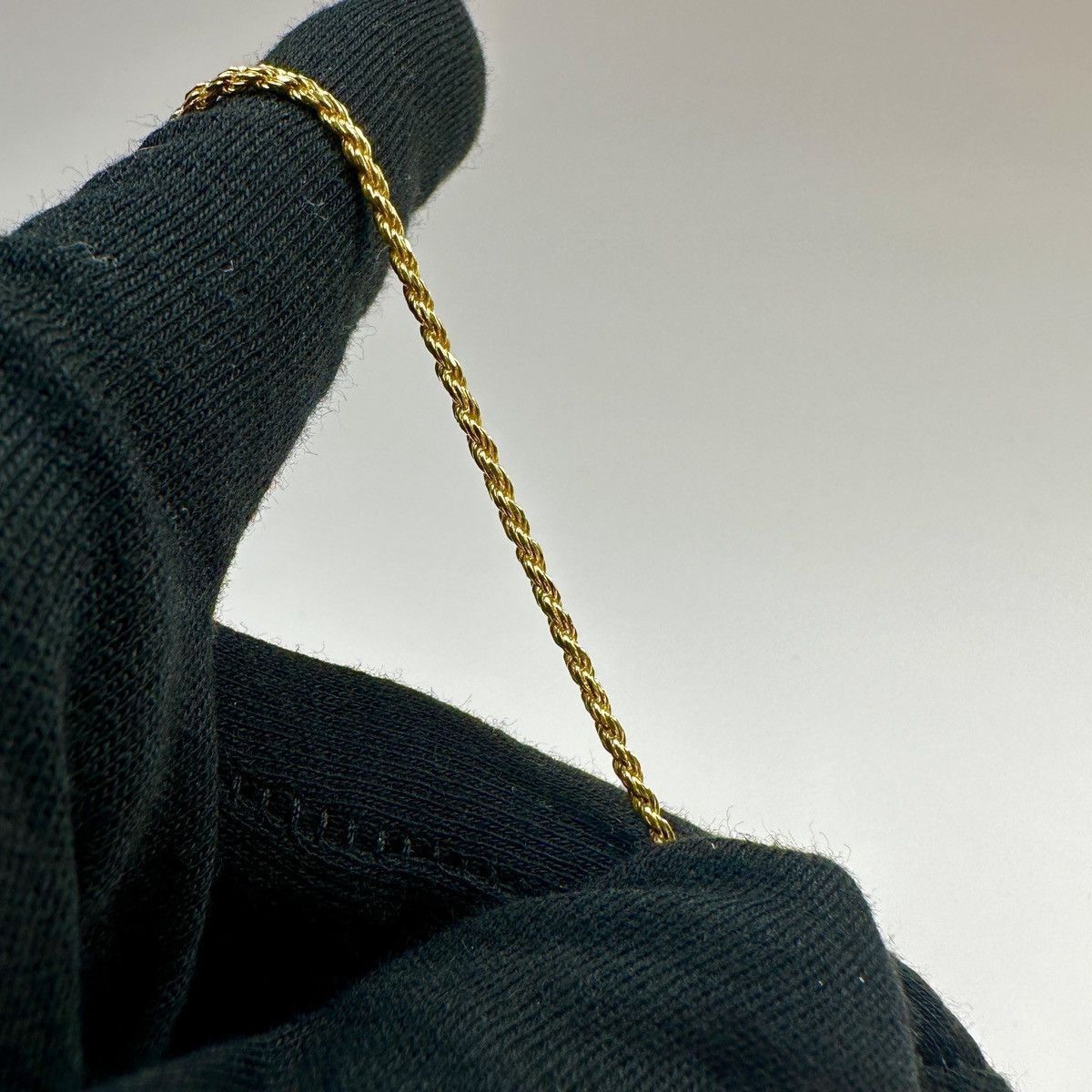 Jewelry Gold Chain 14k Gold Vermeil Rope Chain 2mm 18 Inches Size ONE SIZE - 3 Thumbnail