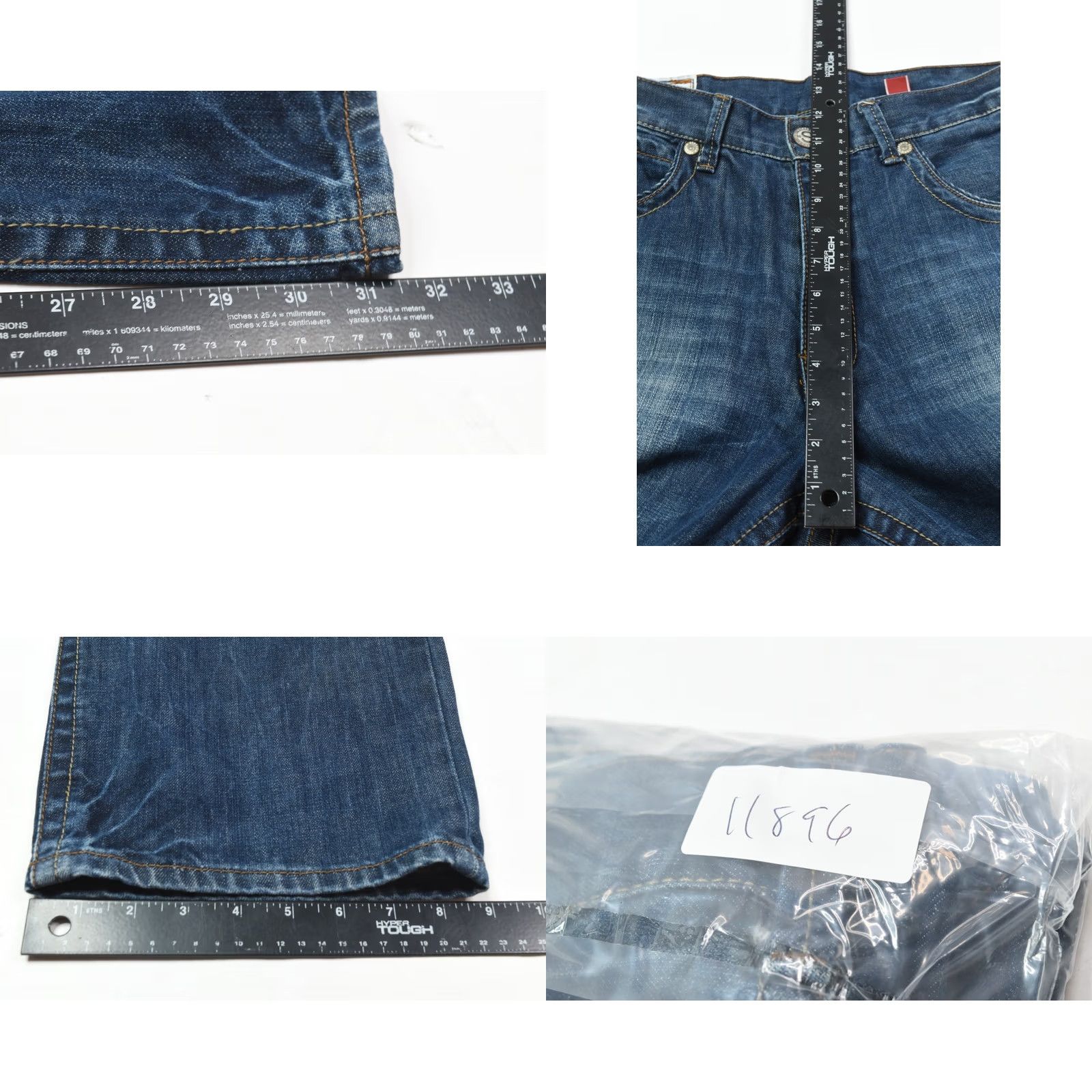 Stetson Stetson Jeans Mens 34x32 Blue Modern Fit Straight Denim Distressed 5-Pocket Design Jeans Mens Size US 34 / EU 50 - 9 Thumbnail