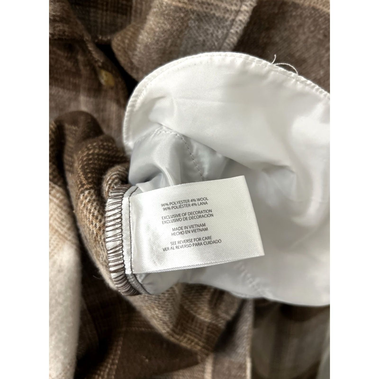 Banana Republic Banana Republic Shirt Jacket Womens XS Brown Plaid Wool Blend Shacket Oversized Shacket Casual Womens XS Brown Plaid Wool Blend Shirt Jacket Size XS / US 0-2 / IT 36-38 - 7 Thumbnail
