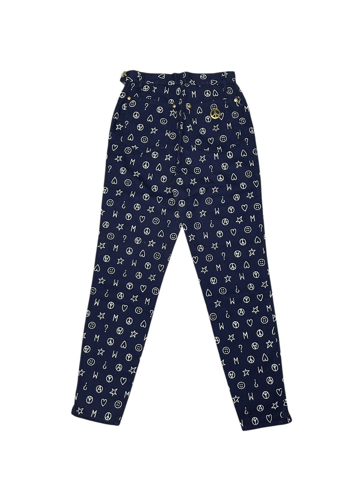 Moschino 90s Monogram Trousers Size 27" / US 4 / IT 40 - 2 Thumbnail