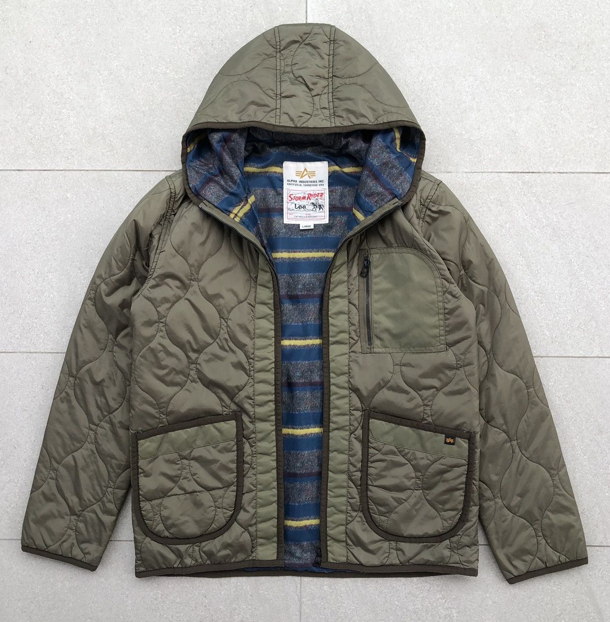 Alpha Industries Alpha Industries Inc x Lee Storm Rider Quilted Jacket Hoodie Size US M / EU 48-50 / 2 - 8 Thumbnail