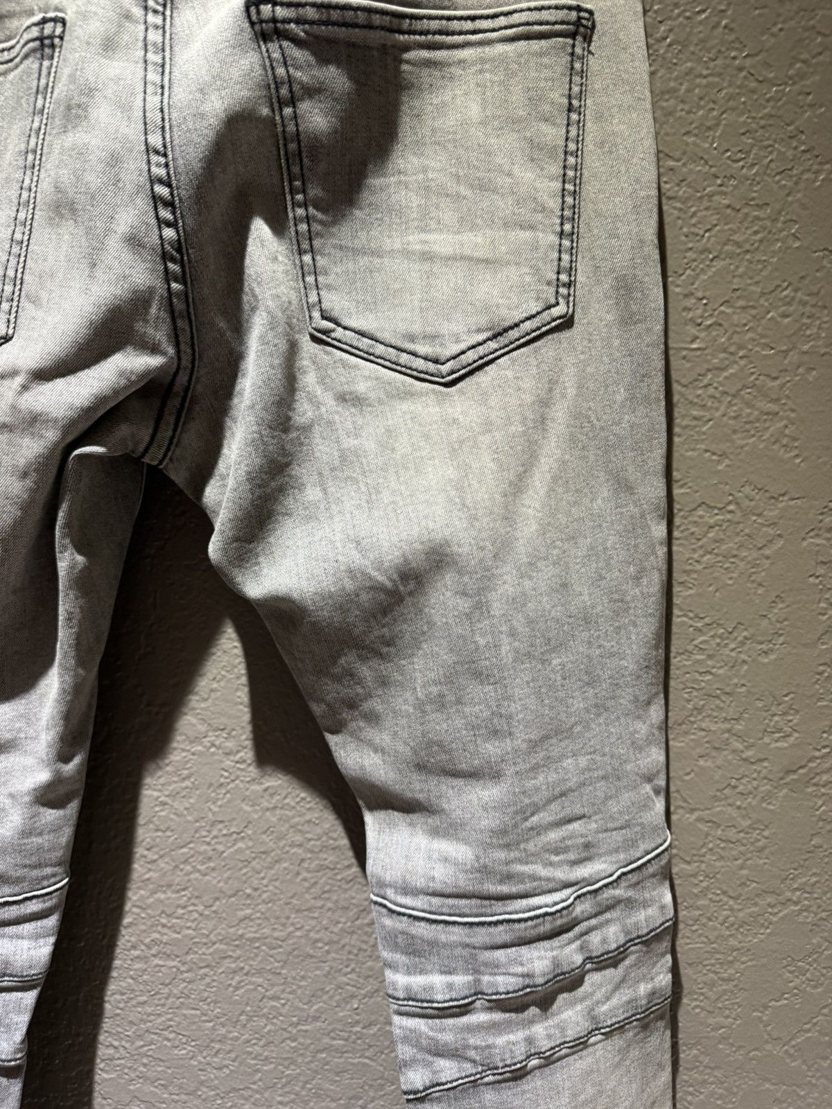 Crysp Denim Crysp Denim Skinny Slim Biker Rocker Denim Aged Wash 30 Size US 30 / EU 46 - 14 Thumbnail