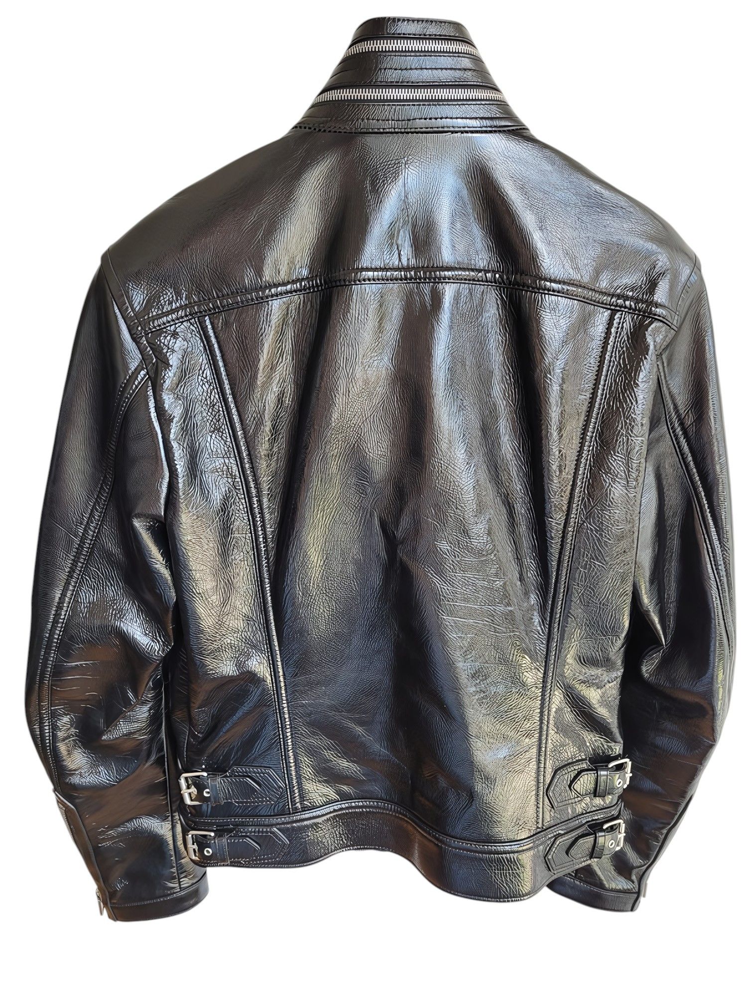 Tom Ford LEATHER BIKER JACKET Size US M / EU 48-50 / 2 - 2 Thumbnail