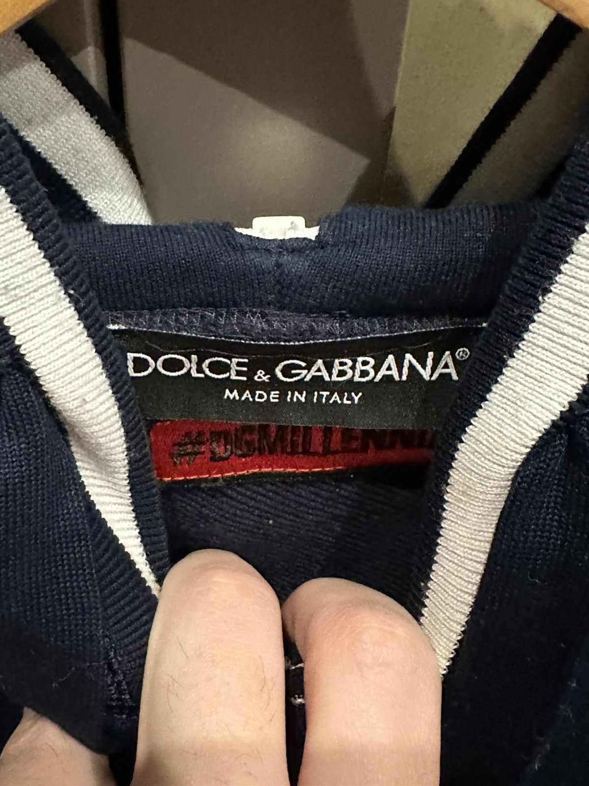 Dolce & Gabbana Dolce & Gabbana Navy Blue Hoodie With Zip Size US M / EU 48-50 / 2 - 2 Thumbnail