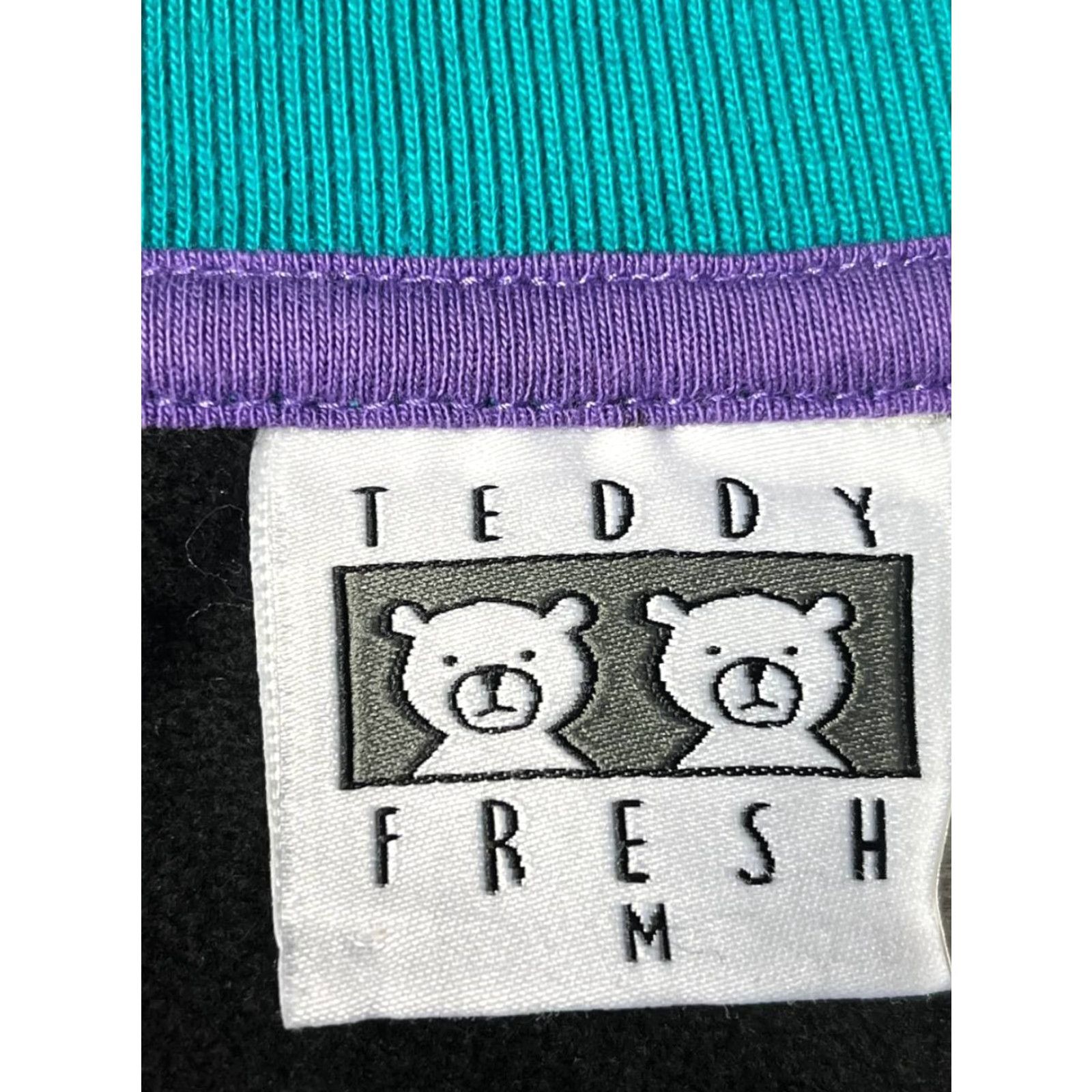 Teddy Fresh Teddy Fresh Sweatshirt Collared Zip Rainbow Stripe Multicolor 1/4 Zip Heavyweight Knit Cotton Y2K Streetwear Men M Size US M / EU 48-50 / 2 - 6 Thumbnail