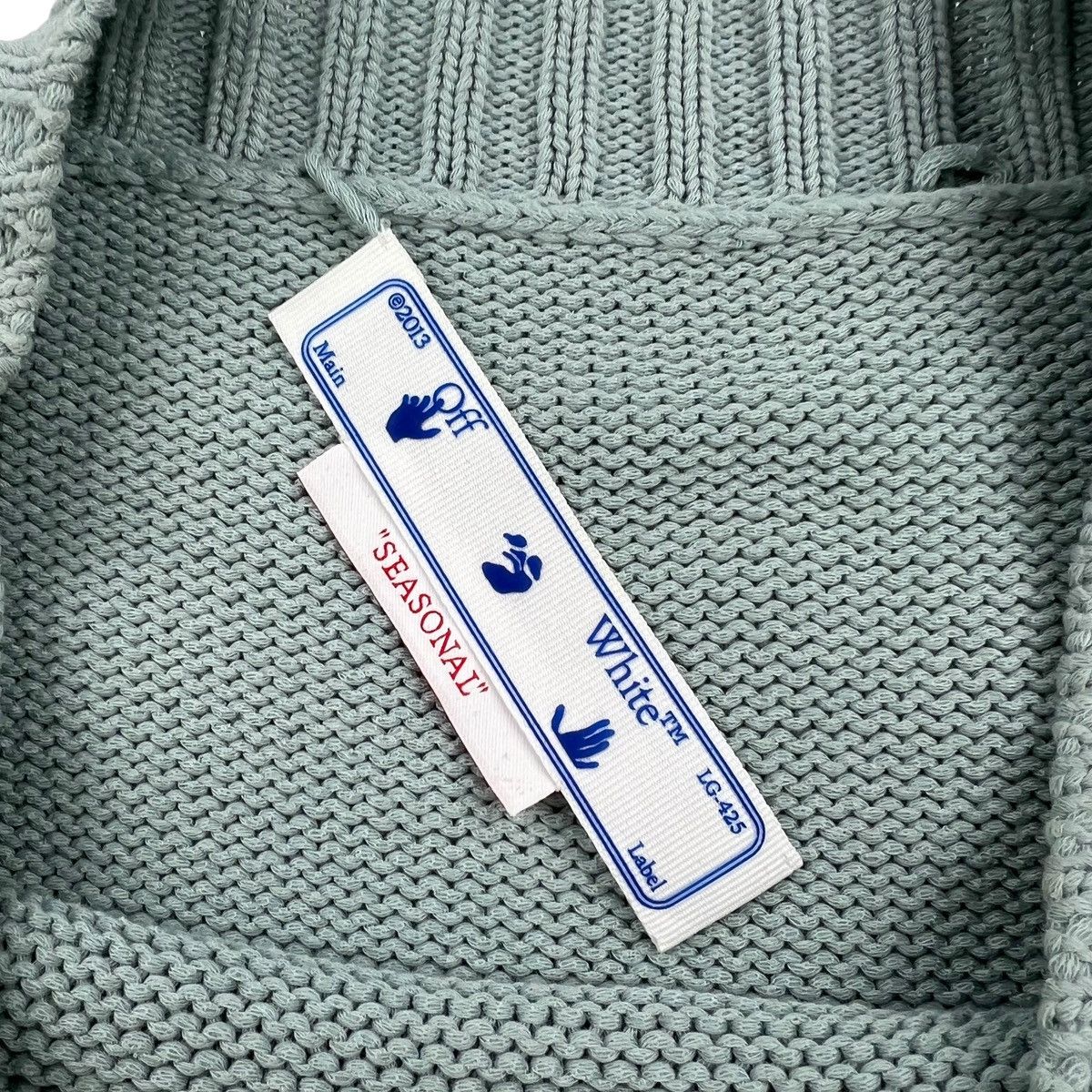 Off-White Off-White Arrows Dusty Blue Sweater Size US L / EU 52-54 / 3 - 6 Thumbnail