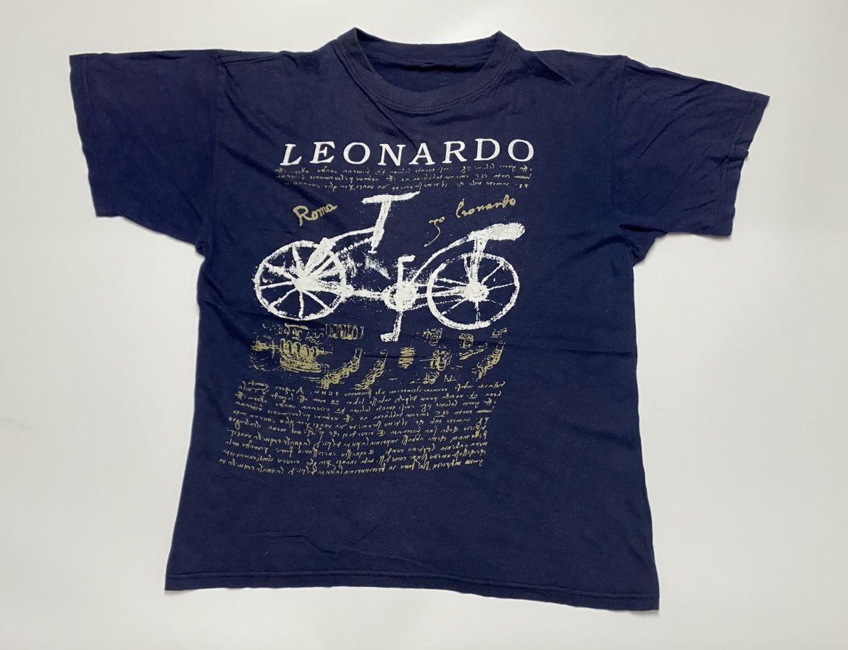 Arts & Science Vintage 90s Leonardo Da vinci (The Birth Of Bicycle) Size US L / EU 52-54 / 3 - 2 Thumbnail
