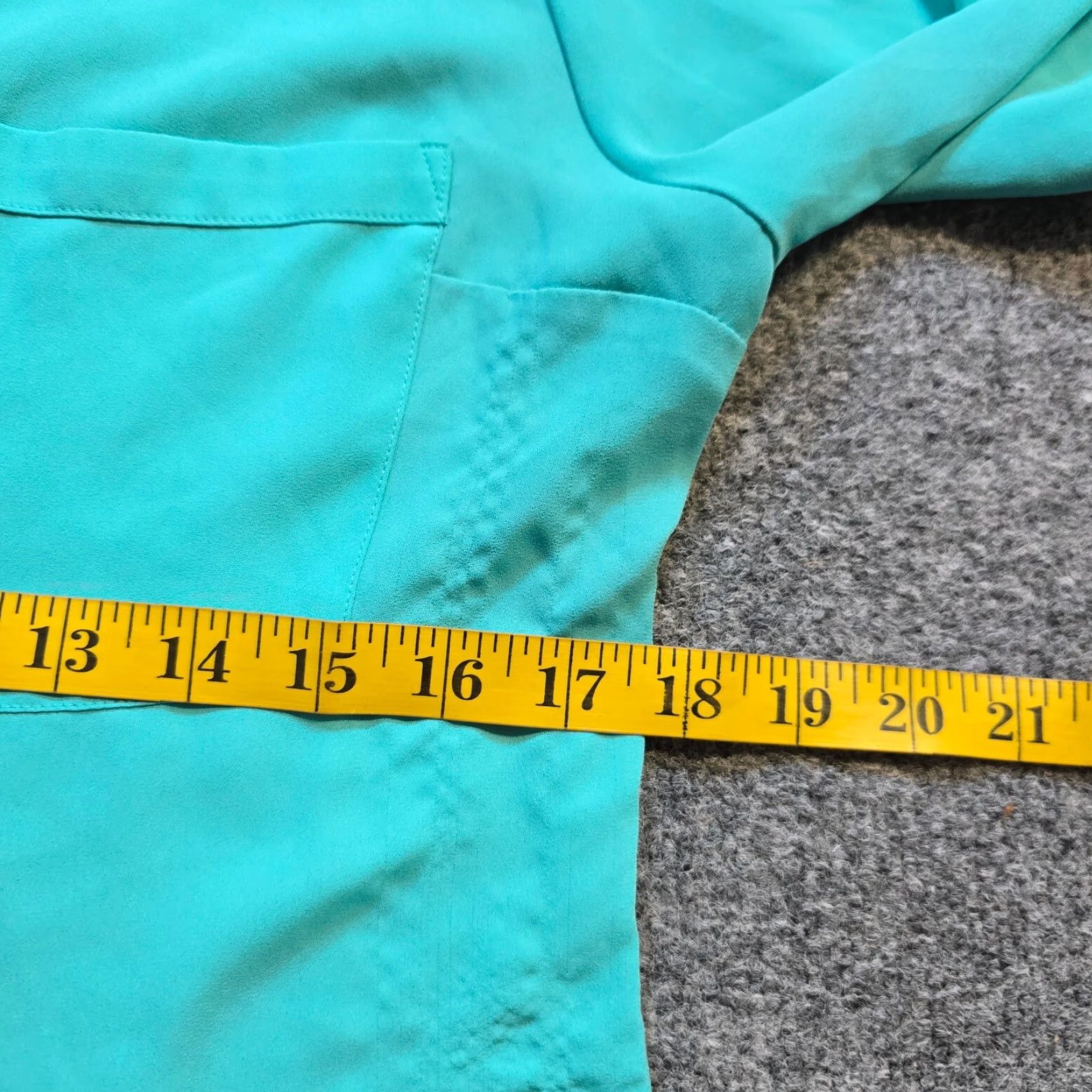 Express Express Top Women XS Green Portofino Sheer Long Sleeve Button Casual Career Blouse Size XS / US 0-2 / IT 36-38 - 7 Thumbnail