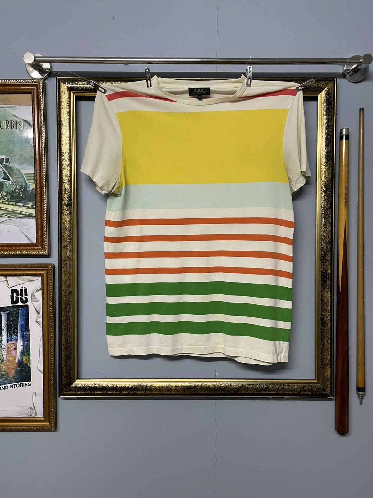 A.P.C. Vintage Designer A.P.C Rue Madame Paris Stripes Distressed Size US S / EU 44-46 / 1 - 1 Thumbnail