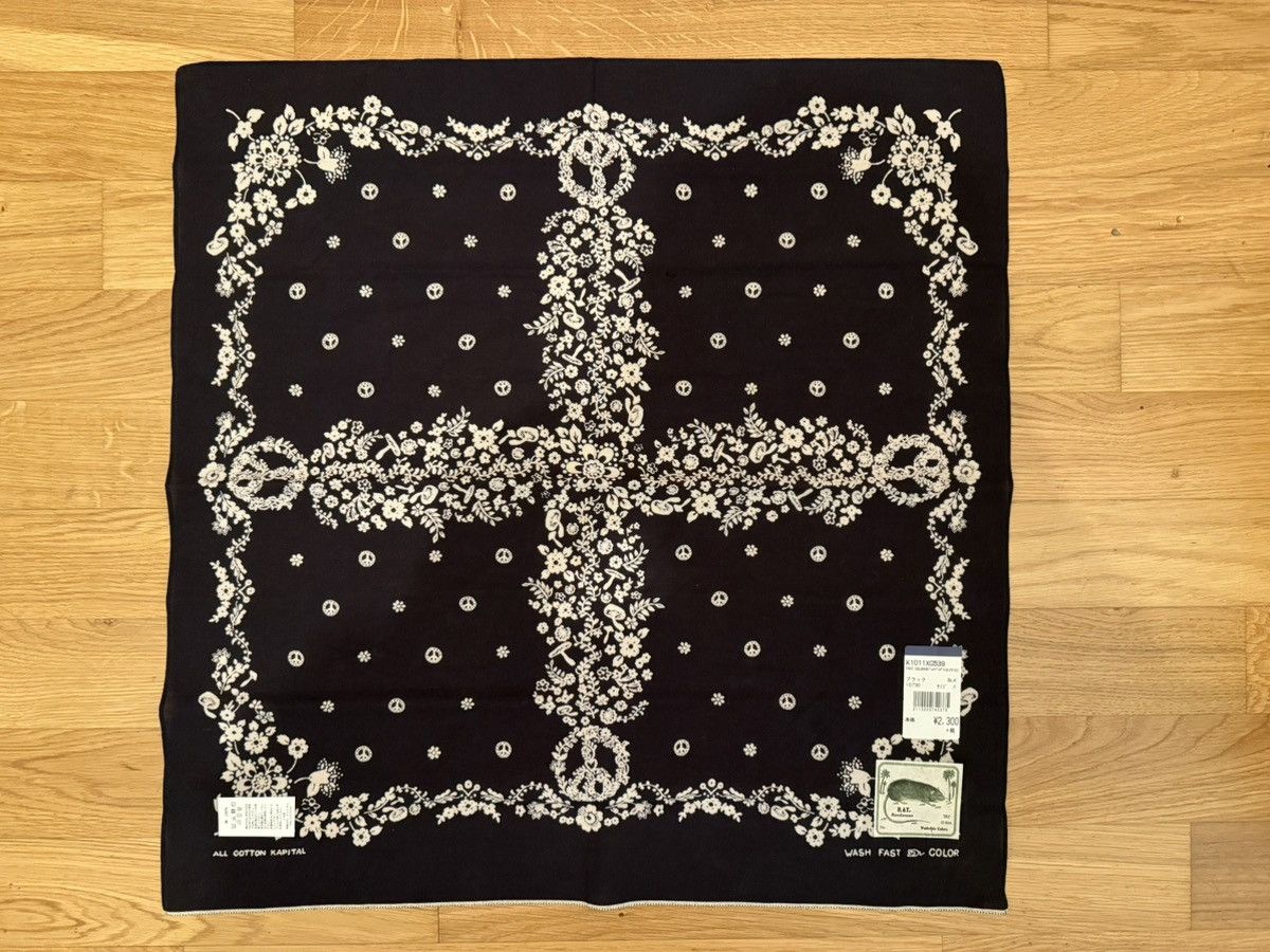 Kapital Kapital Bandana - Mushroom Peace Hippie - black Size ONE SIZE - 1 Preview