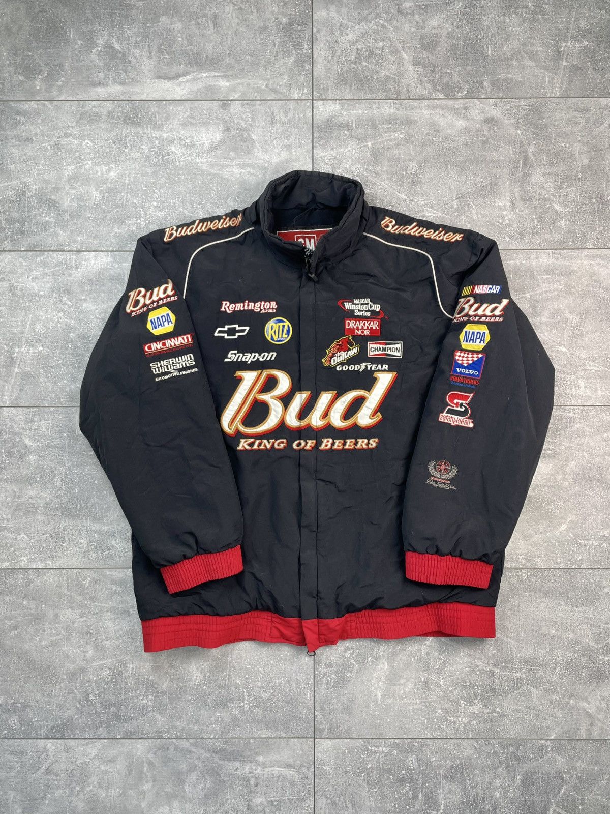 Fox Racing Bud Budweiser King Of Beer 5 NASCAR Vintage Racing Jacket Size US XXL / EU 58 / 5 - 1 Thumbnail
