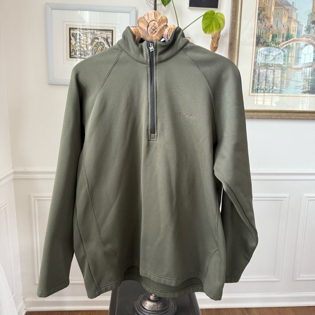 Columbia Columbia Men’s Olive Green Quarter Zip Pullover XL Size US XL / EU 56 / 4 - 2 Thumbnail