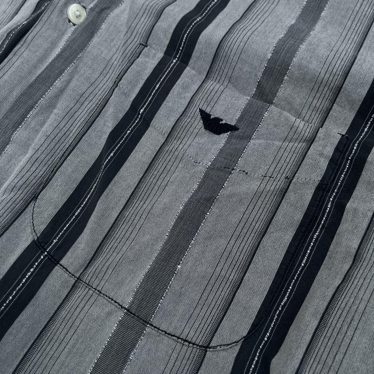 Emporio Armani Vintage 90s Emporio Armani Striped Short Sleeve Button Up Size US M / EU 48-50 / 2 - 4 Thumbnail