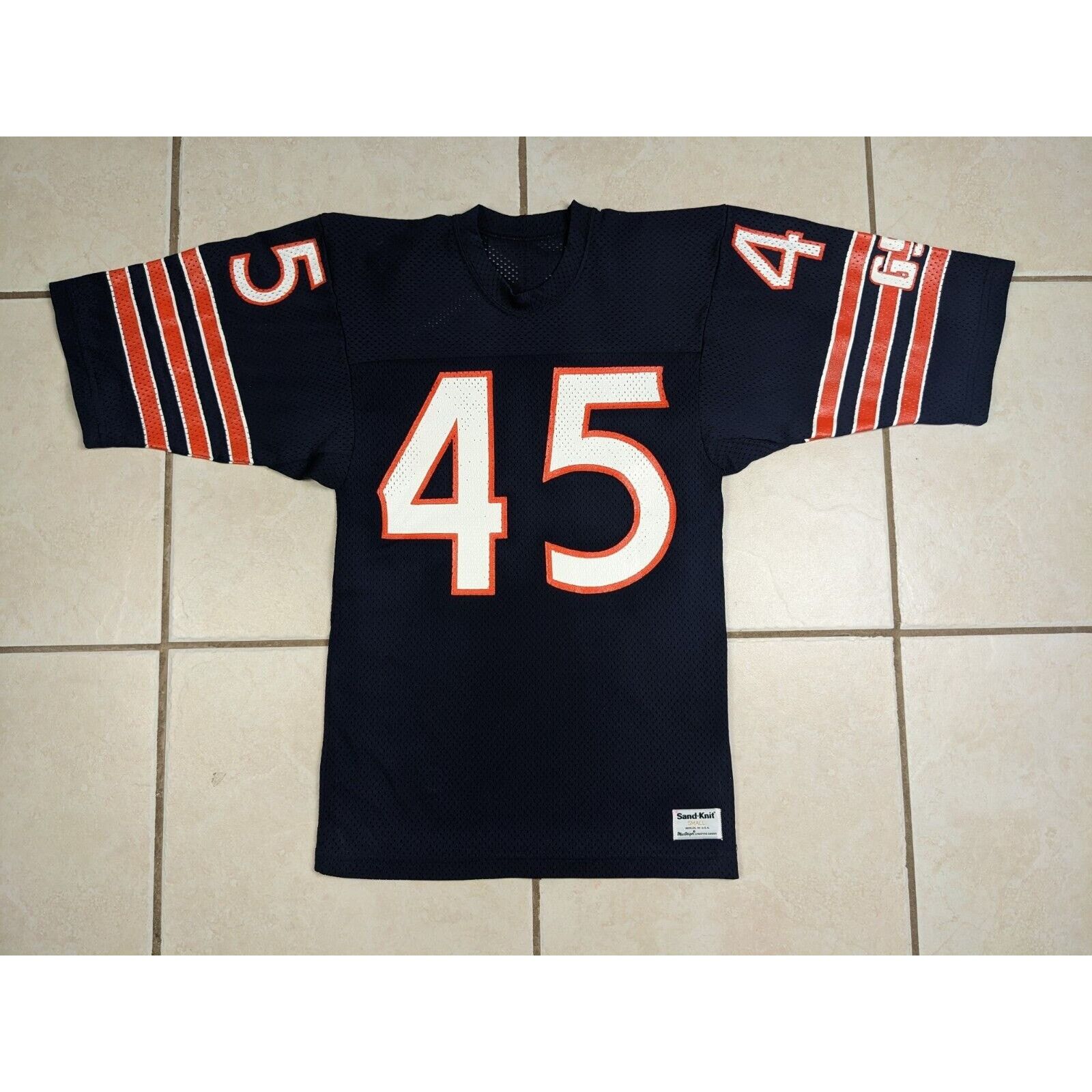 MacGregor Vtg 1980s Sand Knit Chicago Bears Gary Fencik #45 Jersey USA Size US S / EU 44-46 / 1 - 1 Thumbnail