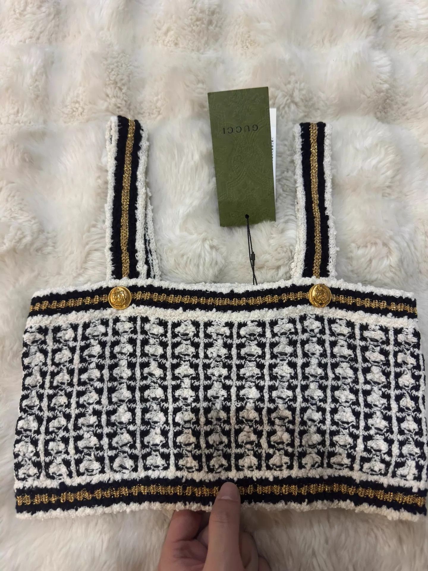 Gucci Gucci Woven Gold Buckle Cami Top S New With Tags Size S / US 4 / IT 40 - 3 Thumbnail