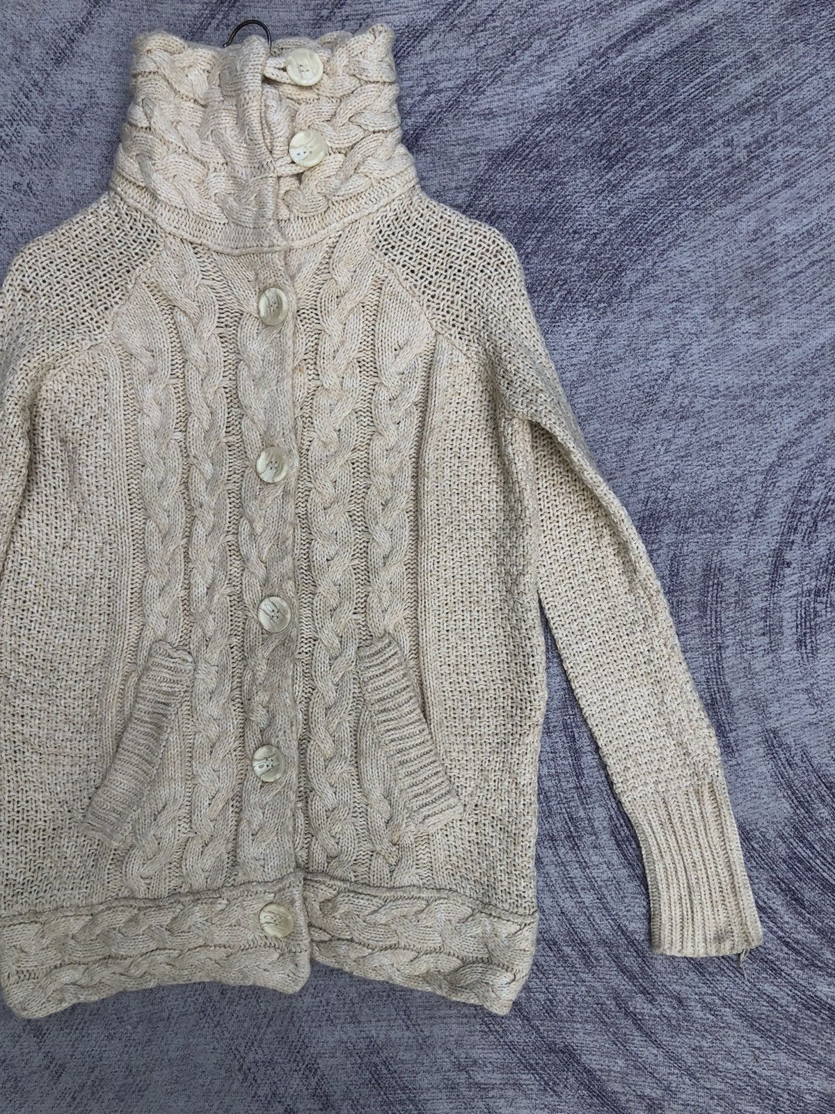 Homespun Knitwear × Vintage 🔴Cardigan Plain Design Luxury Pattern With Pocket Size US M / EU 48-50 / 2 - 2 Thumbnail