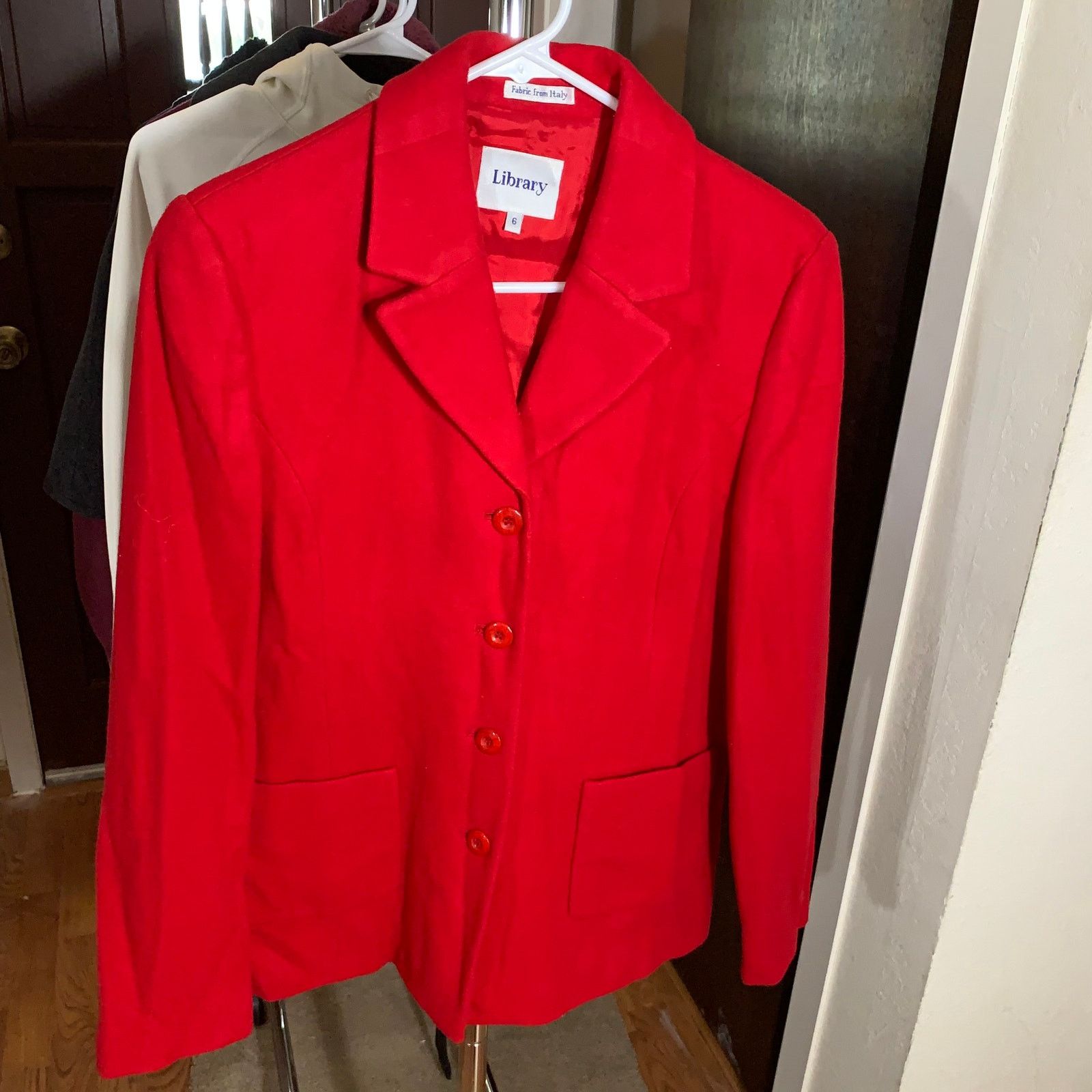 Other Library Women's Red Jacket (Wool/Cashmere) Size 6 Size US S / EU 44-46 / 1 - 5 Thumbnail
