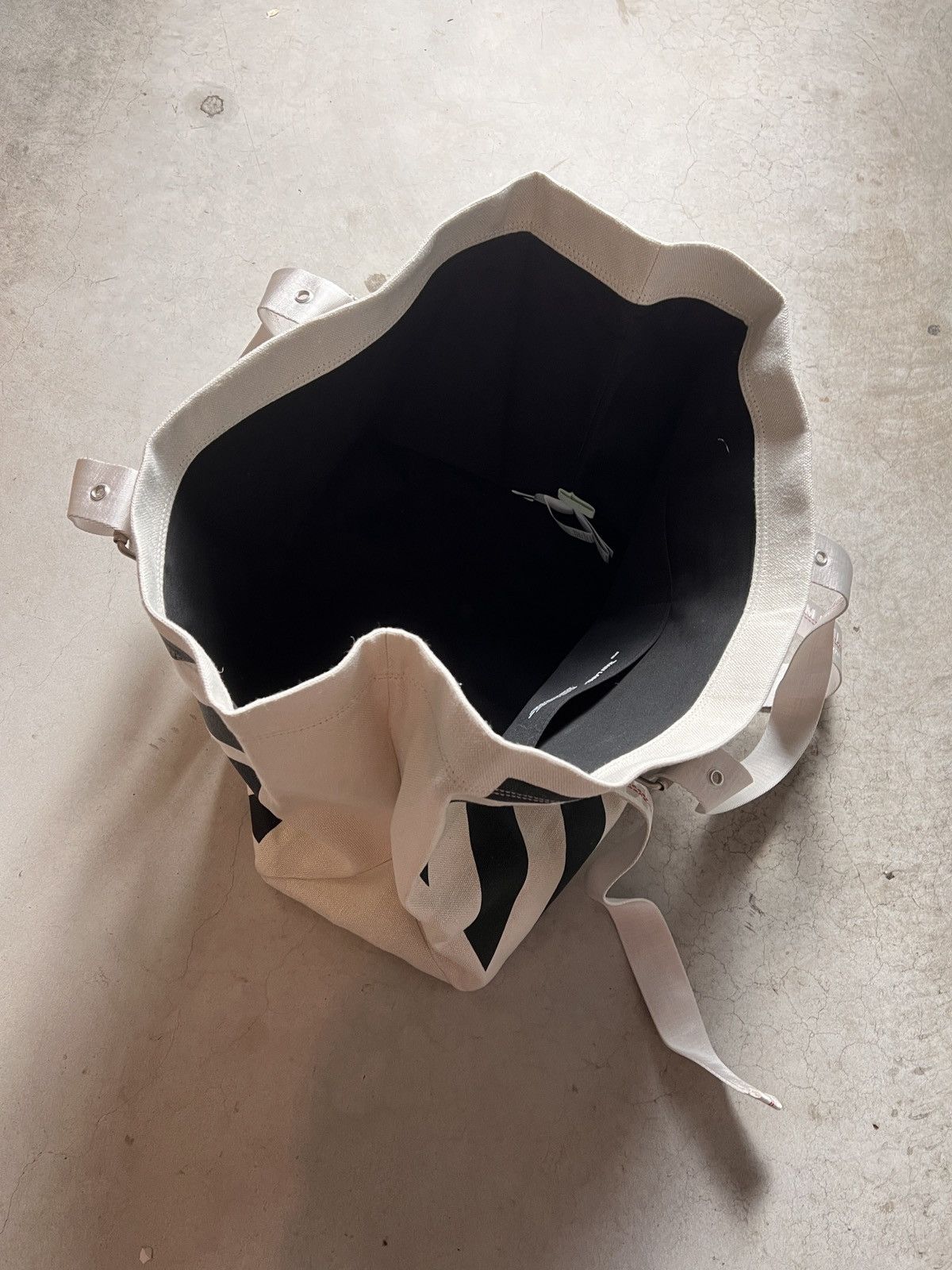 Off-White Off-White Tote Bag Canvas/Linen - Black/White Size ONE SIZE - 4 Thumbnail