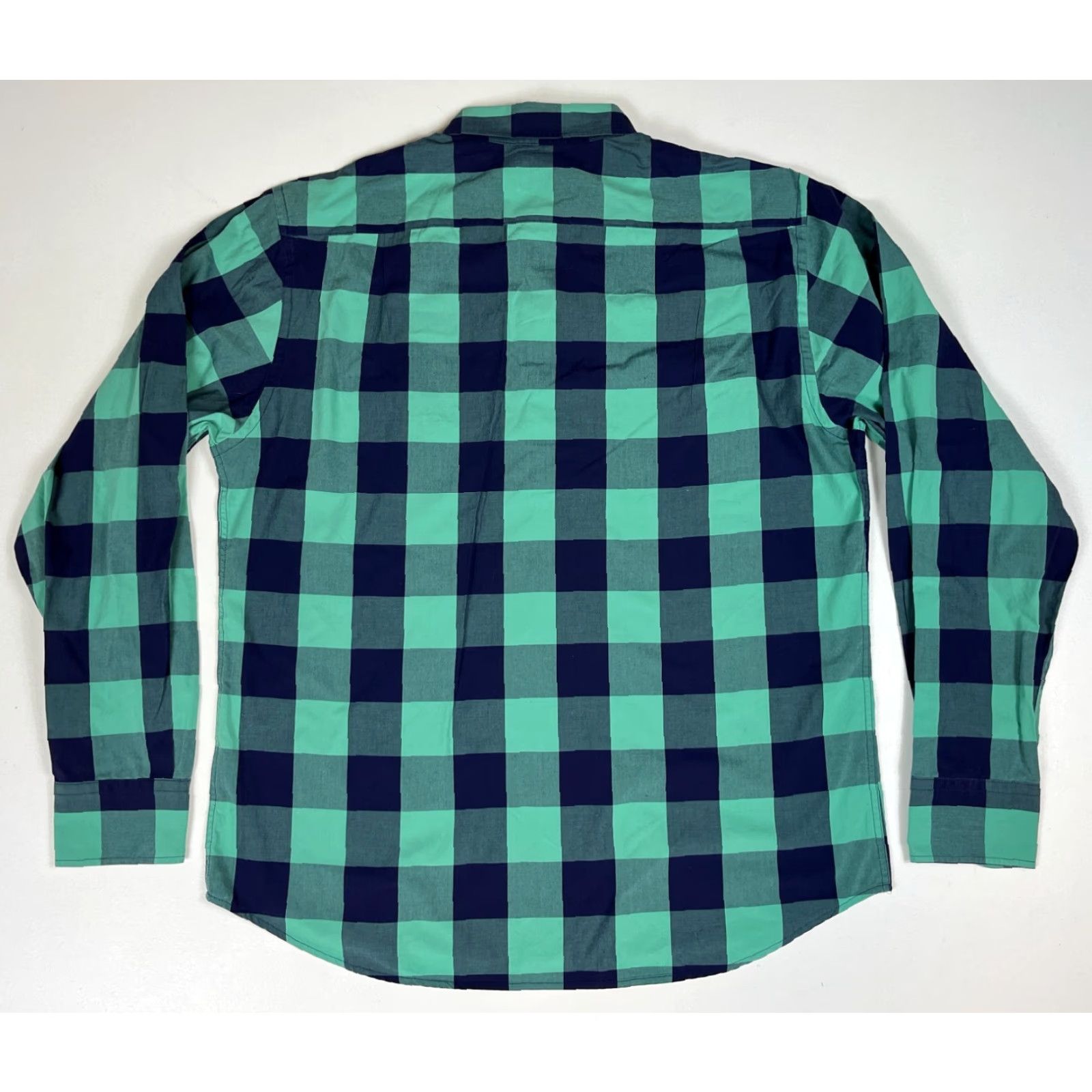 UNTUCKit UNTUCKit Men's Button-Up Plaid Shirt L Blue Green Navy Cotton Casual Regular Size US L / EU 52-54 / 3 - 3 Thumbnail
