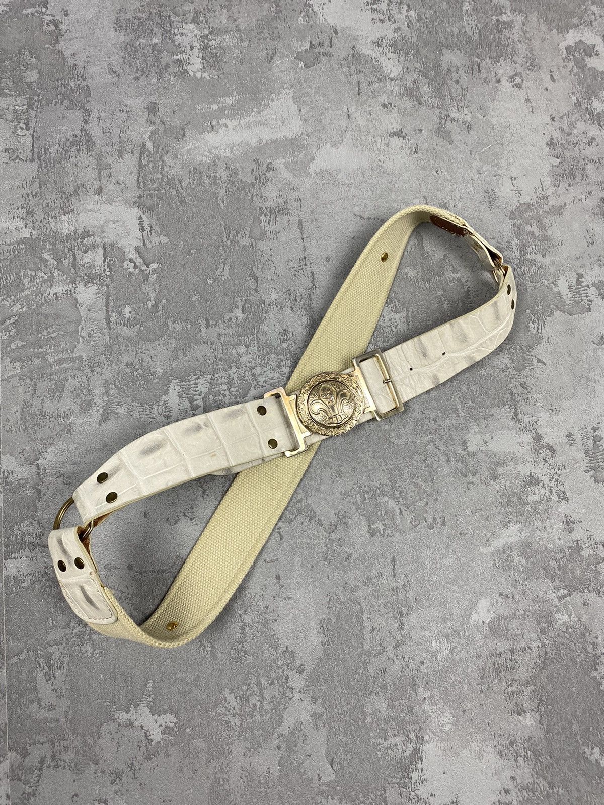 B.B. Simon × Hysteric Glamour × Vintage Devil Skin italy hand made crocodile white leather disco Size ONE SIZE - 1 Thumbnail