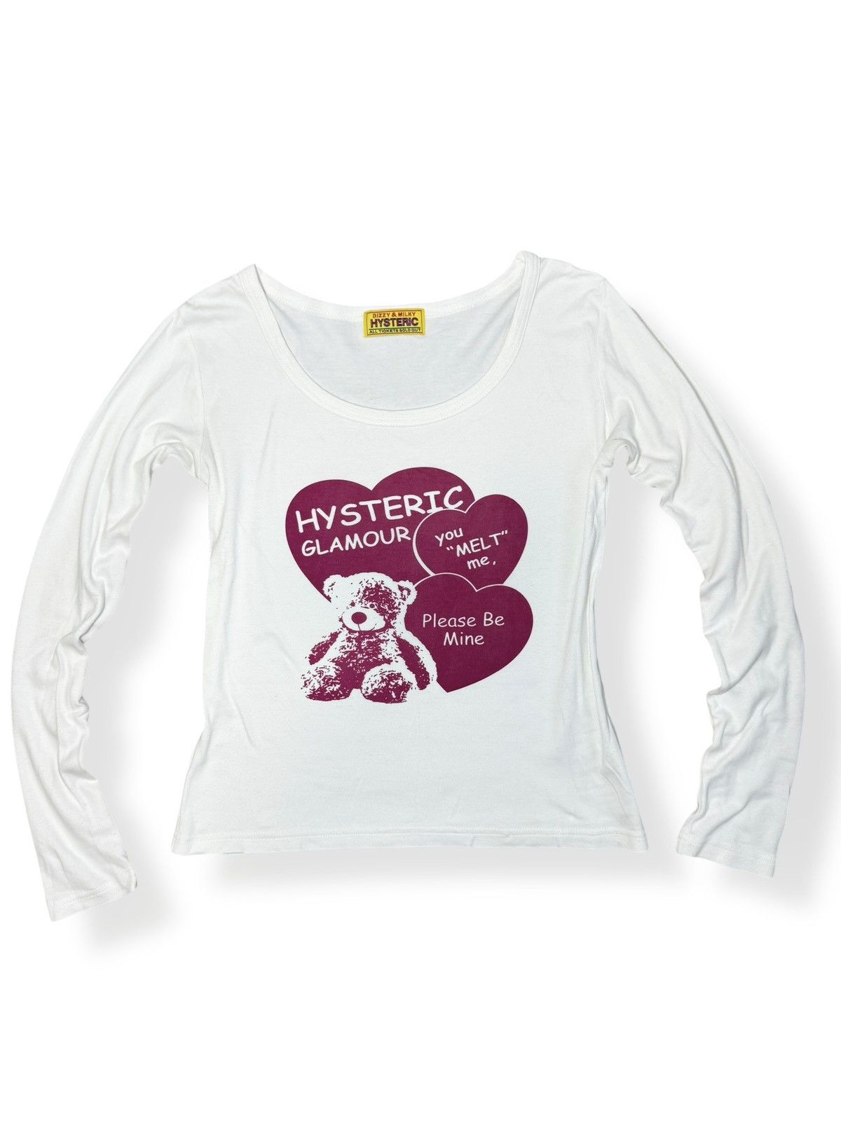 Hysteric Glamour Hysteric Glamour “You Melt Me” Teddy Bear White Long Sleeve Size ONE SIZE - 2 Thumbnail