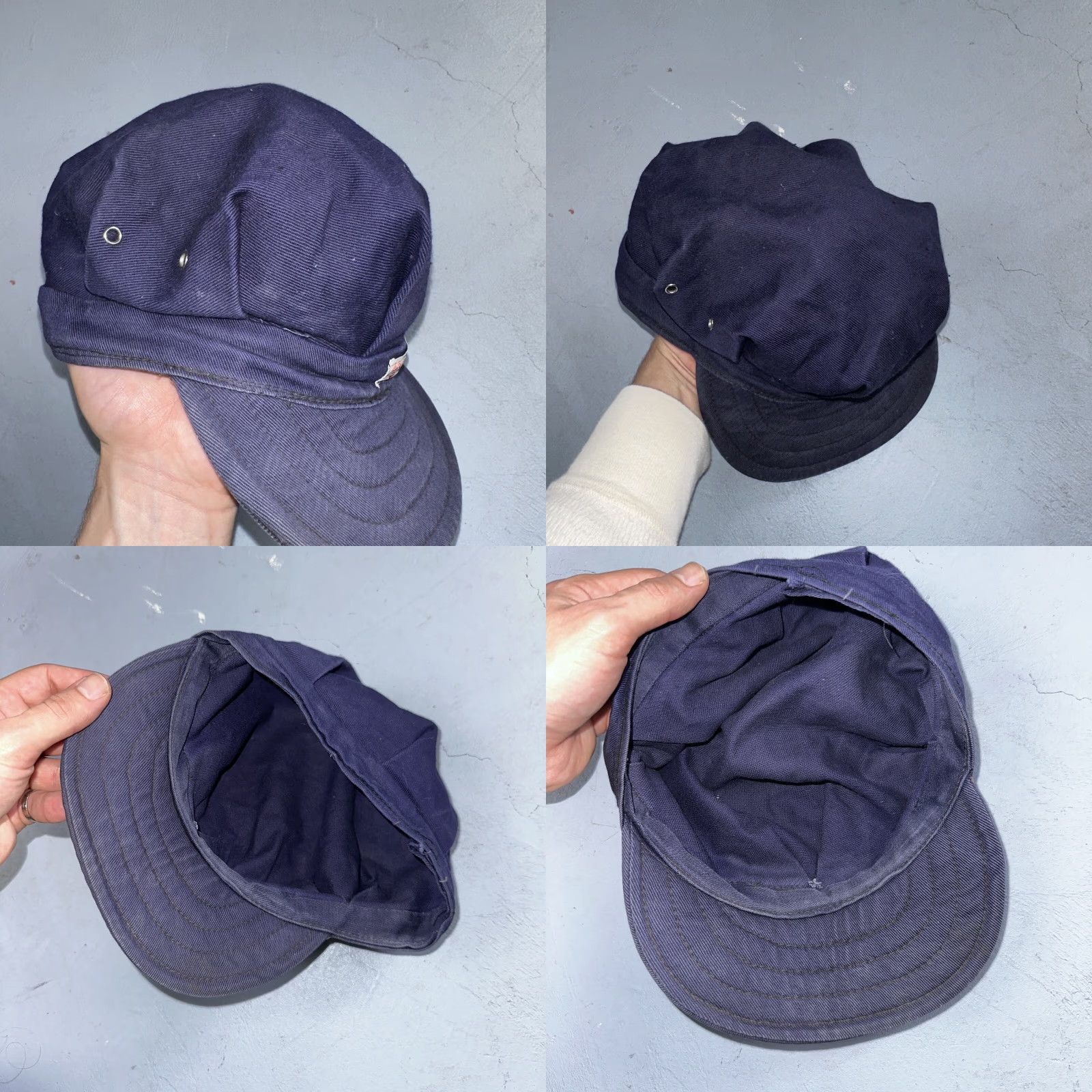Carhartt VINTAGE Carhartt Cap Hat Denim 1950s 60s Union Workwear Conductor Heart Logo Blue Adult One Size 6 3/4 Mens Womens Girls Boys Size ONE SIZE - 9 Thumbnail