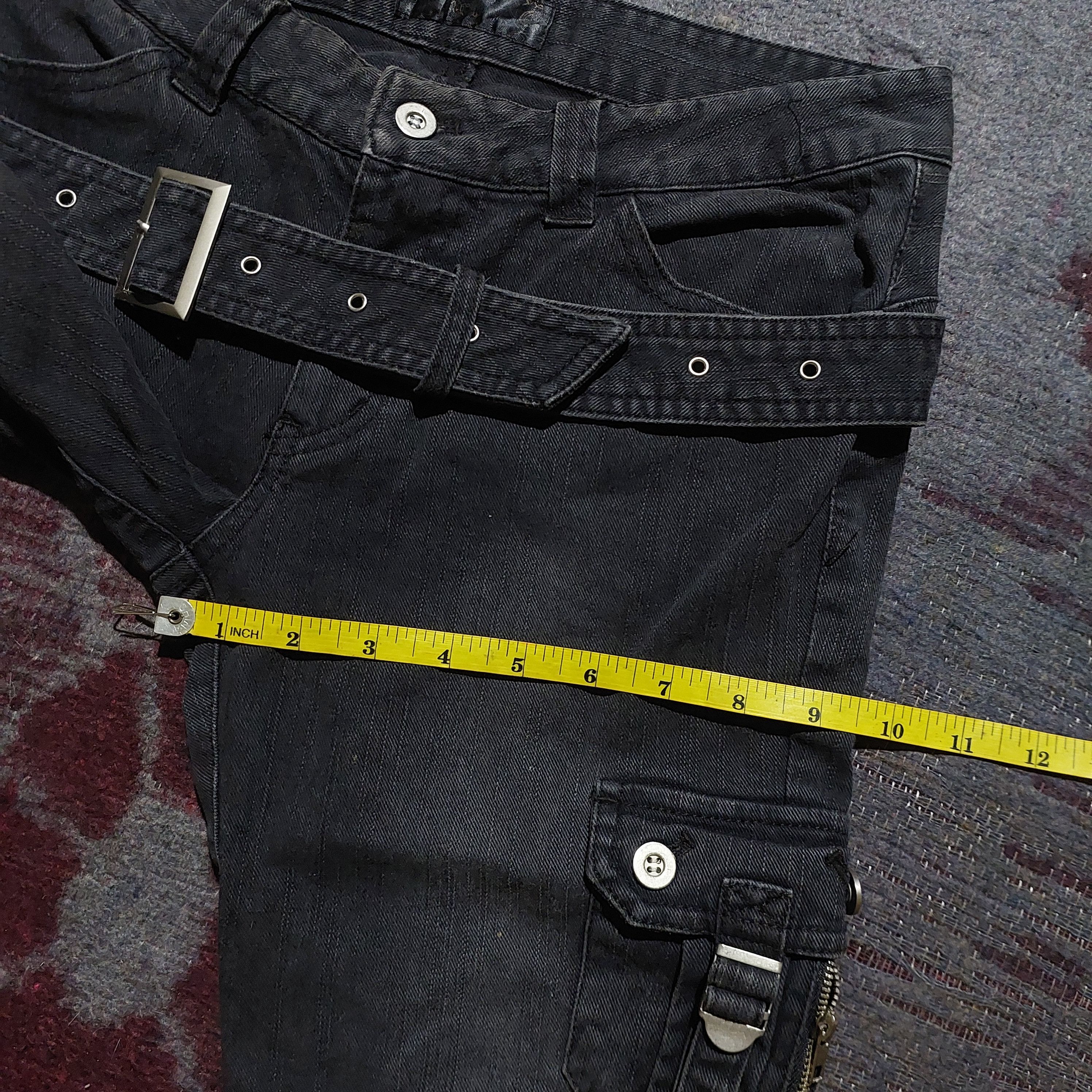 Tornado Mart Y2k black japanese bondage cargo short belt pouch Size US 29 - 17 Thumbnail